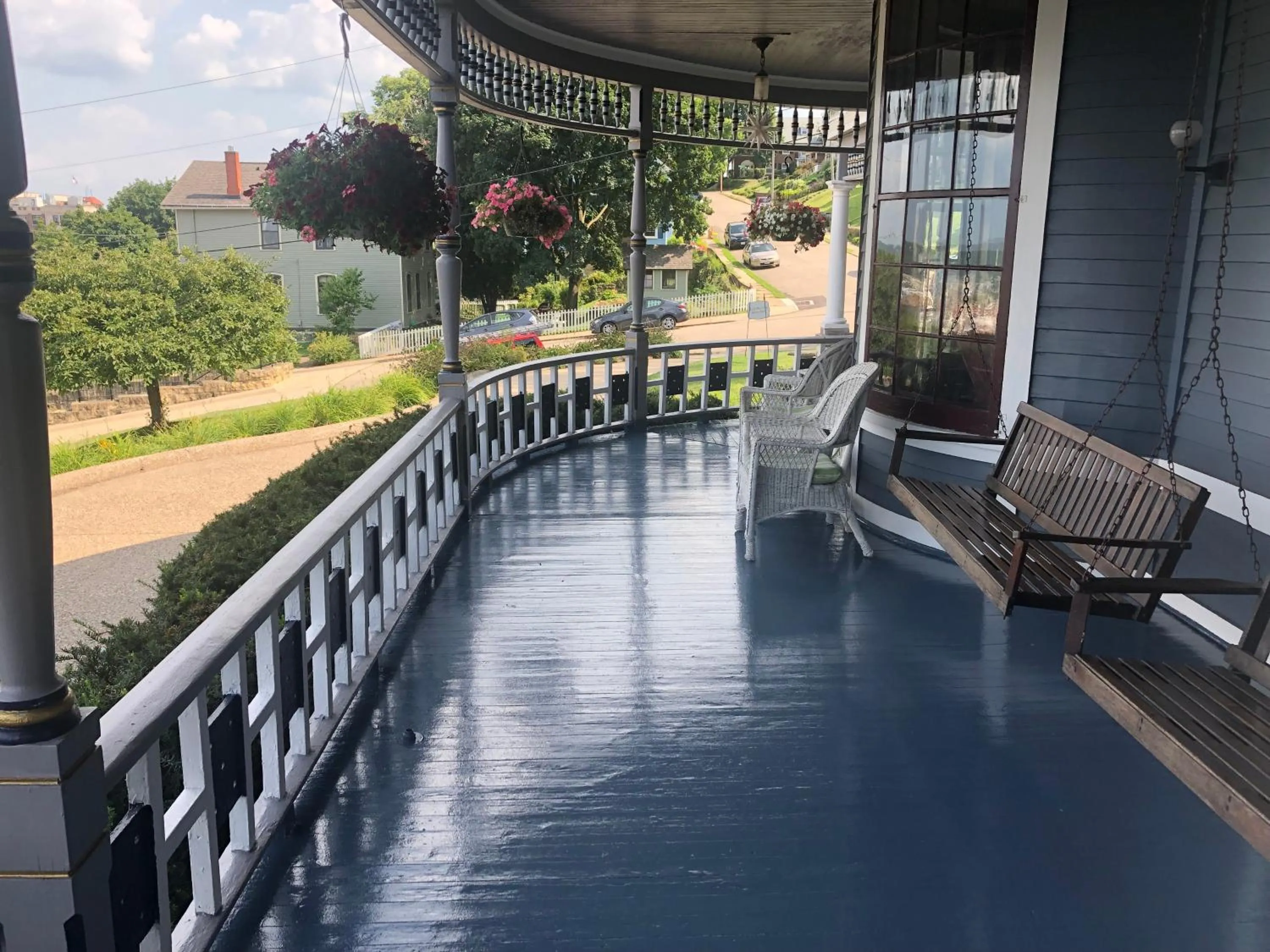 Balcony/Terrace in The Hancock House Bed & Breakfast Inn