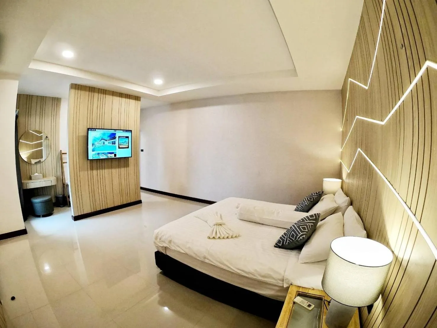 Bed in The Vista Pool Villa