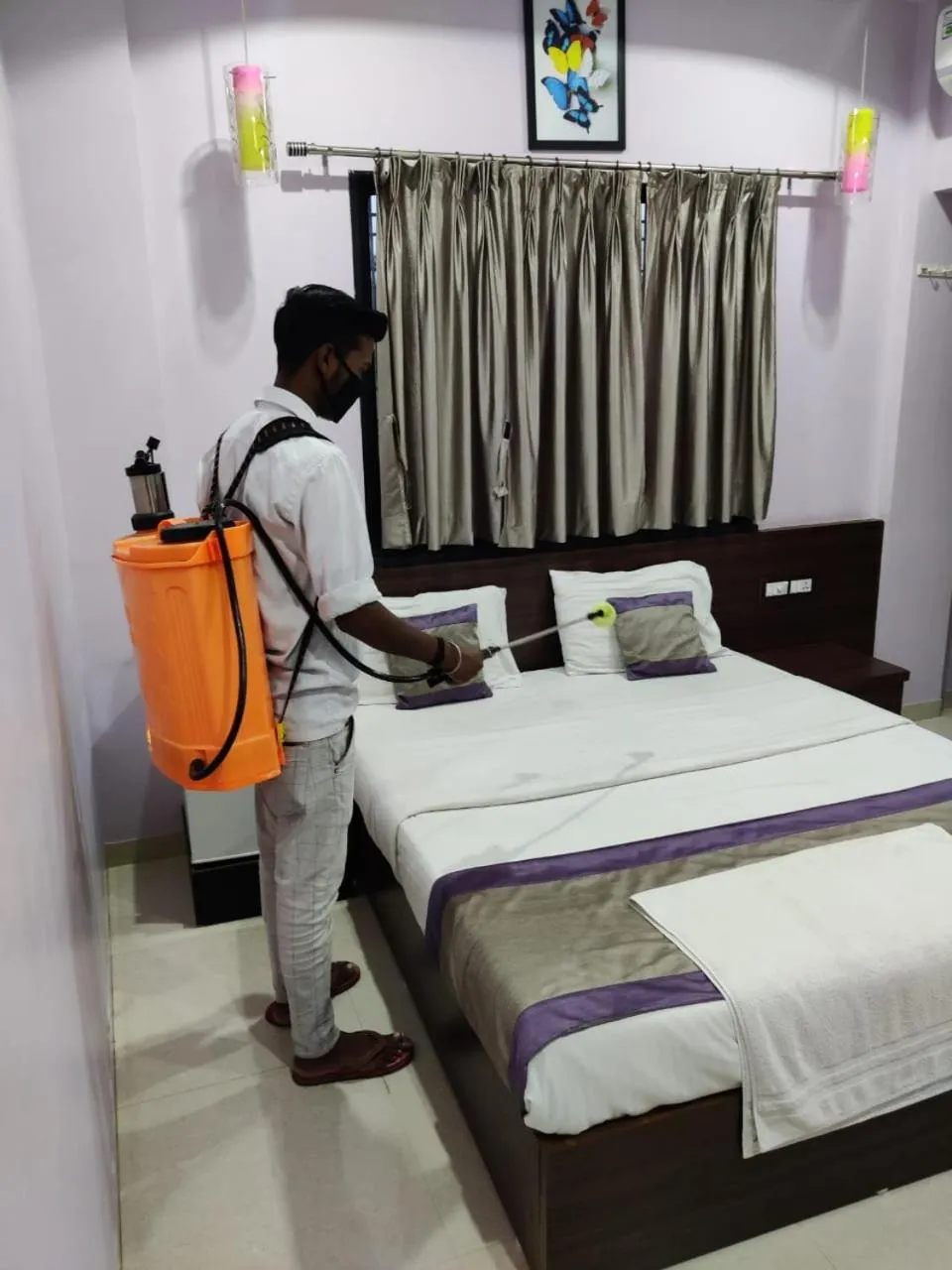 Bed in Hotel Sai Guest House