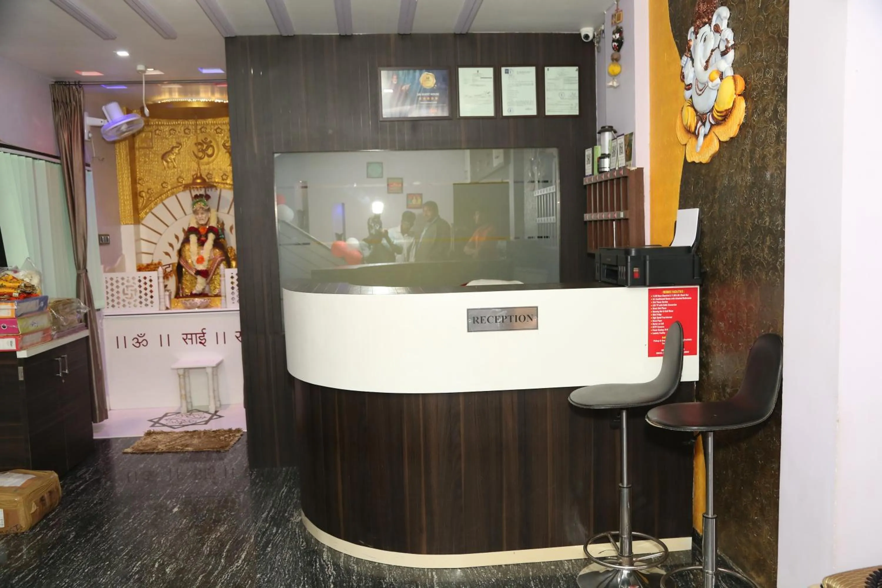 Decorative detail in Hotel Sai Guest House