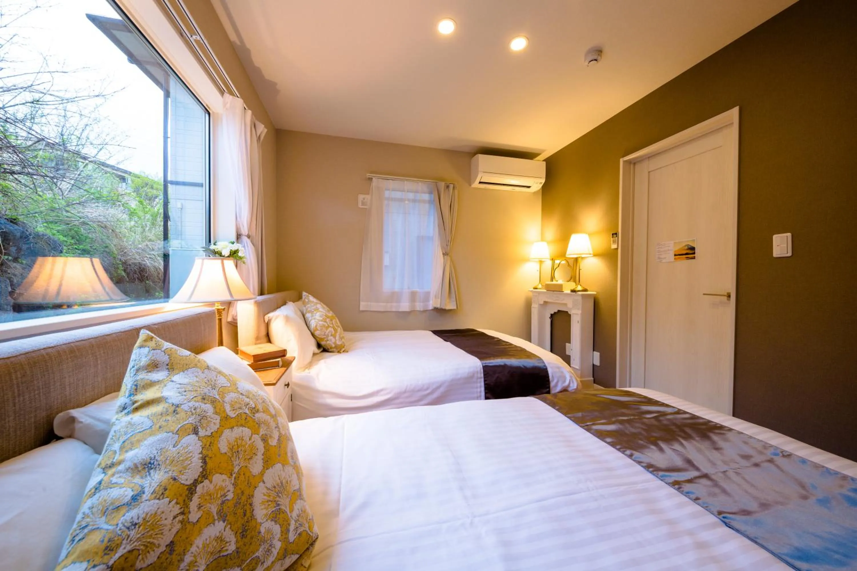 Bed in Villa Hanasaku Fujikawaguchiko B