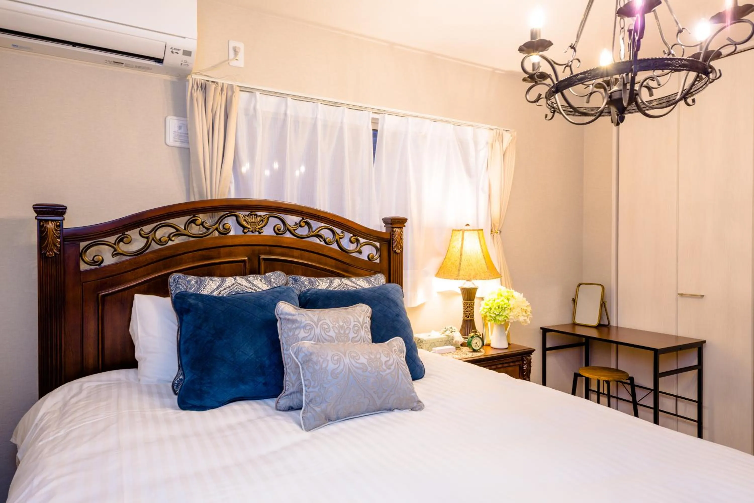 Bed in Villa Hanasaku Fujikawaguchiko B