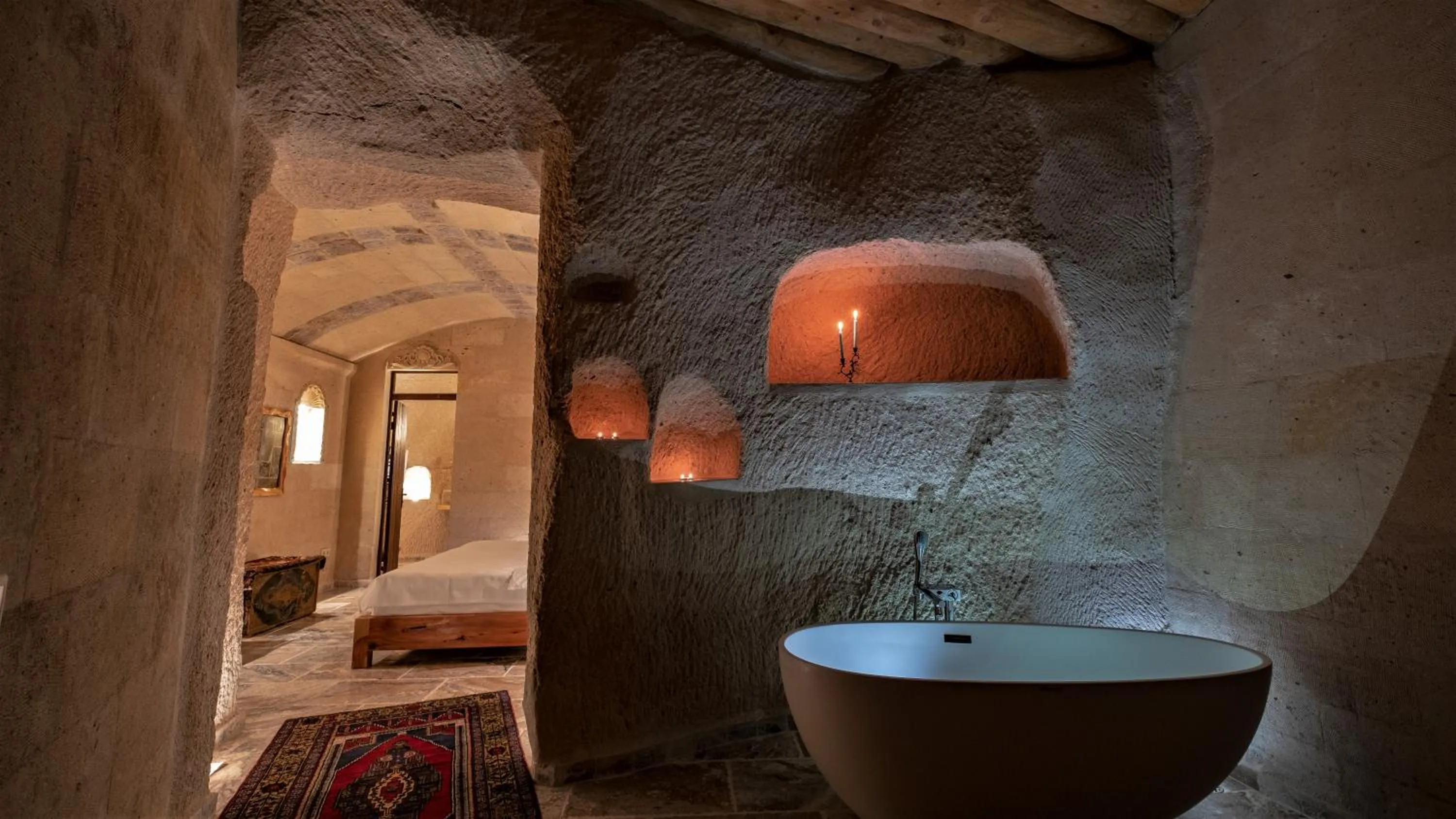 Bathroom, Bed in Petra Inn Cappadocia Luxury