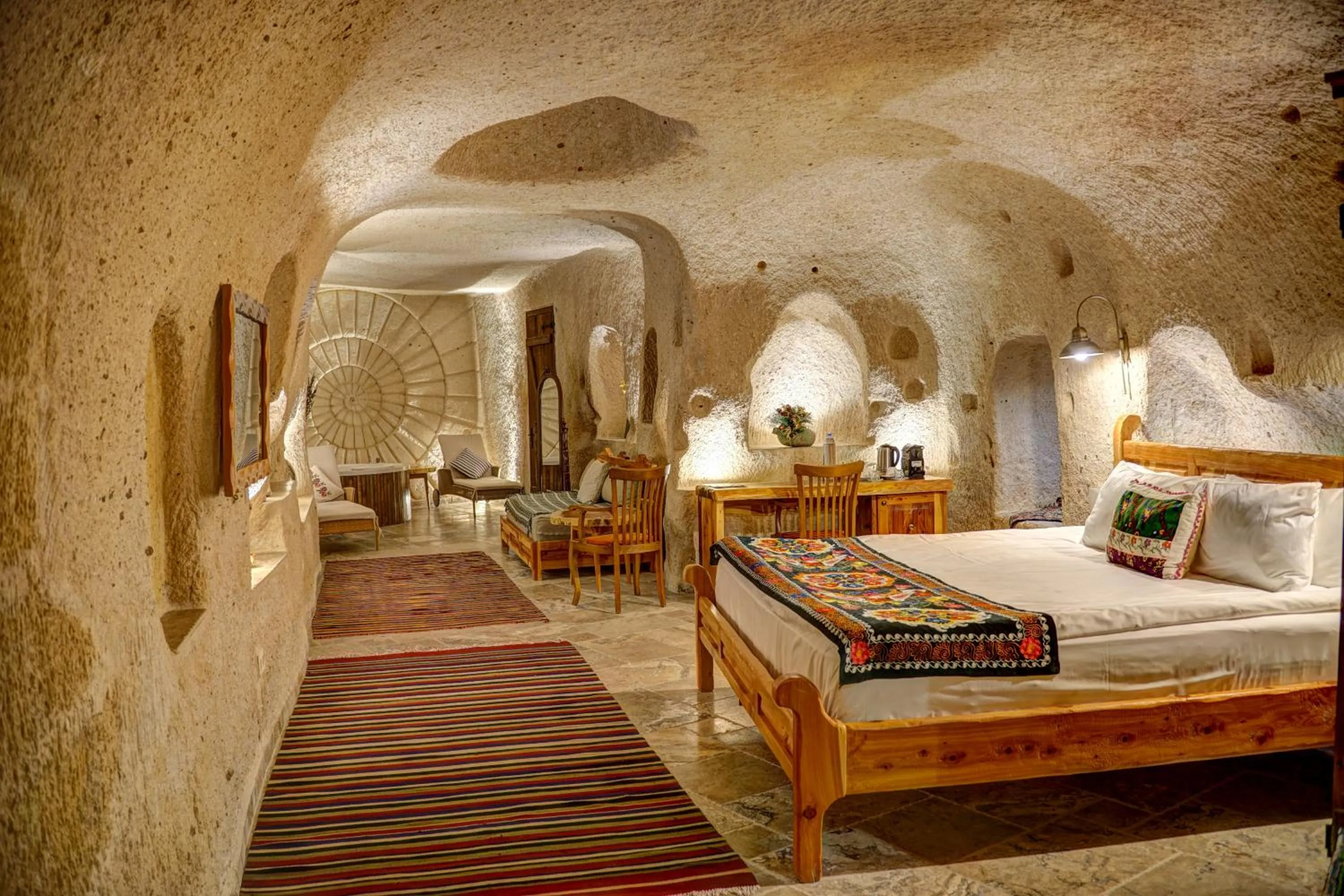 Bed in Petra Inn Cappadocia Luxury