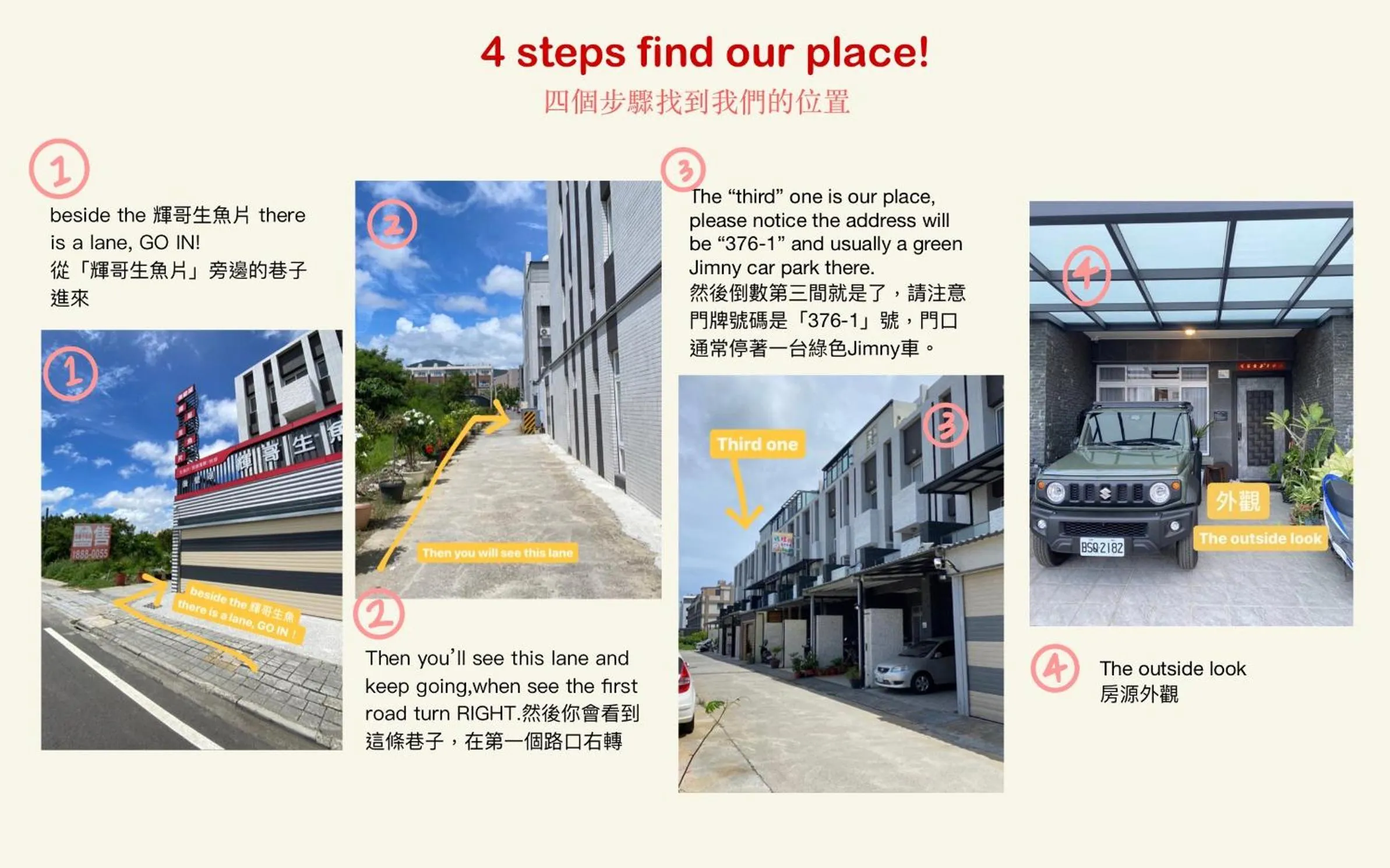 Text overlay in Surf house