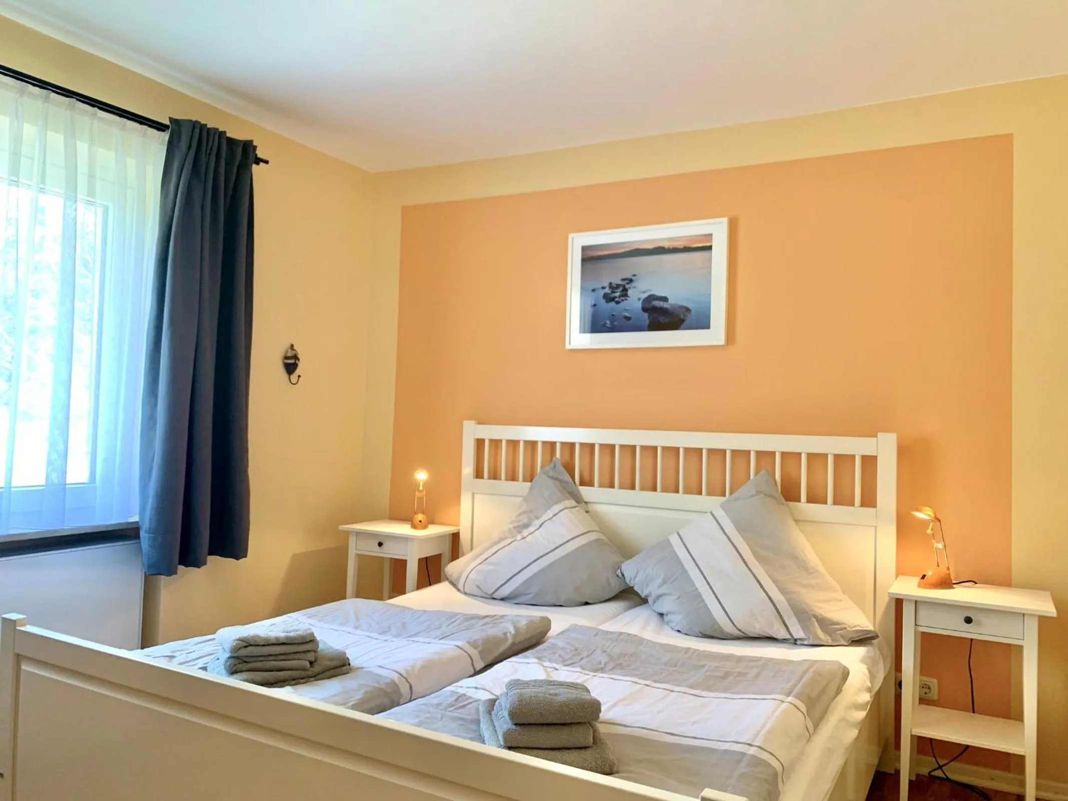 Bed in Apartment 1 im HausDünenbake