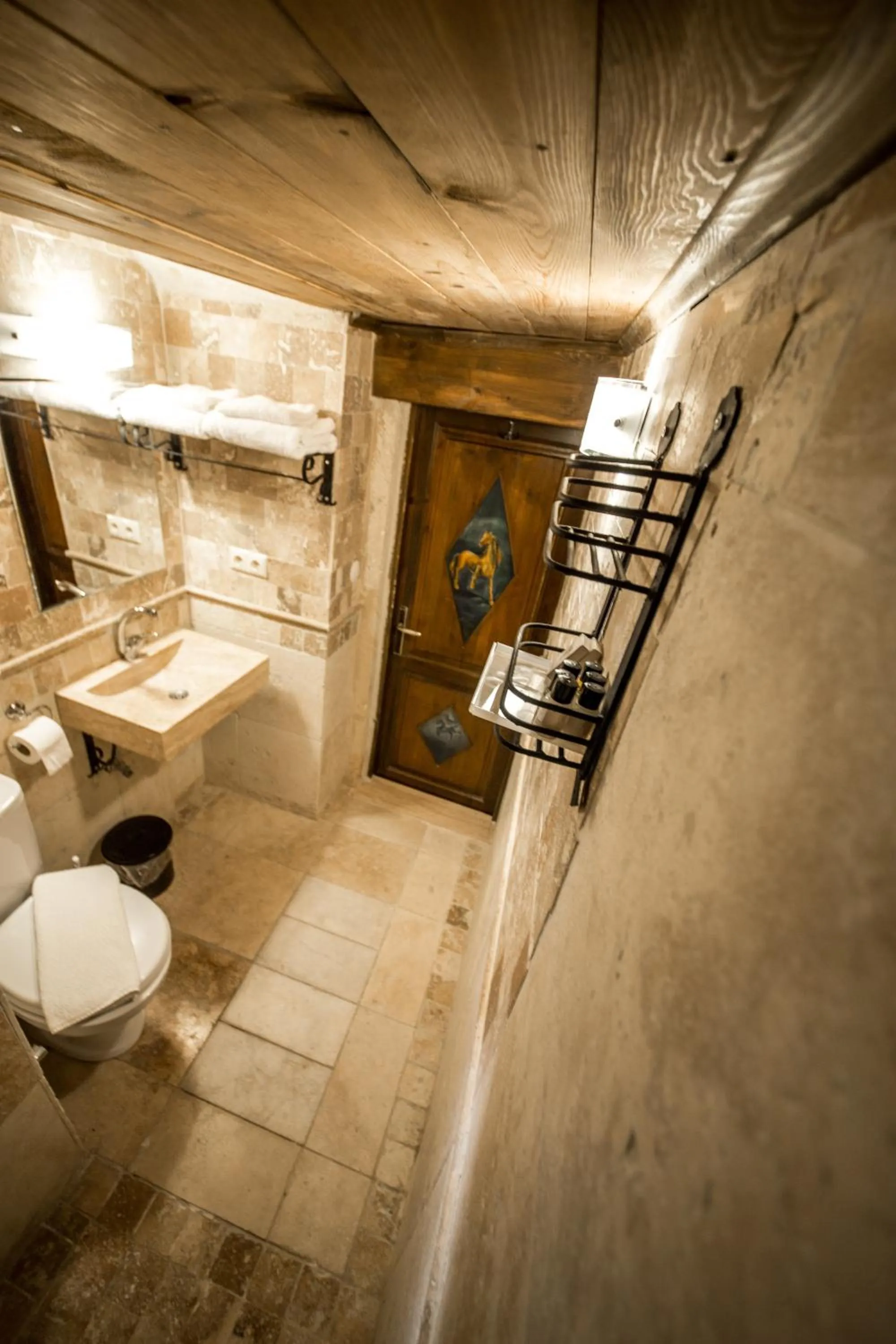 Bathroom in Harkasos Cave Hotel