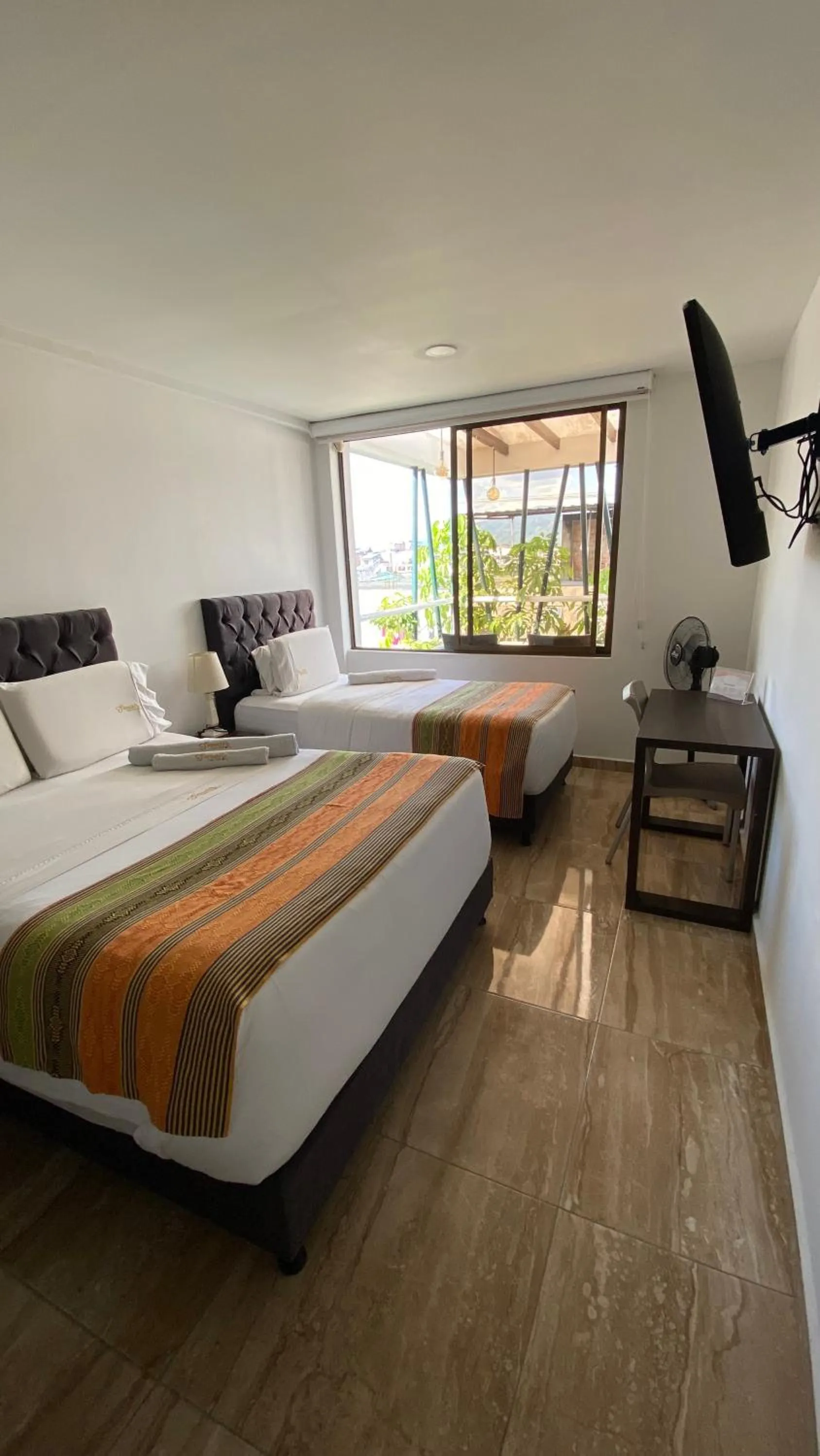 Bed in Samalá Casa Hotel