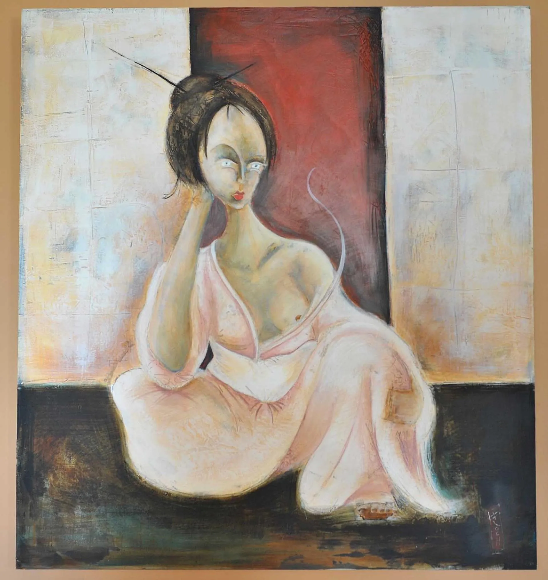 Decorative detail in Hotel O2B Aux Berges de Brocéliande