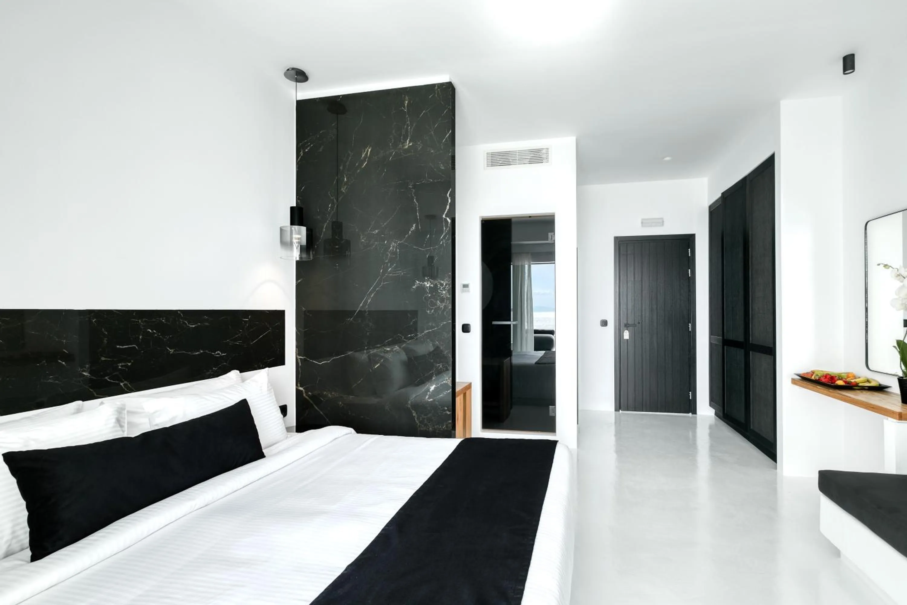 Bed in Tagoo Black Mykonos