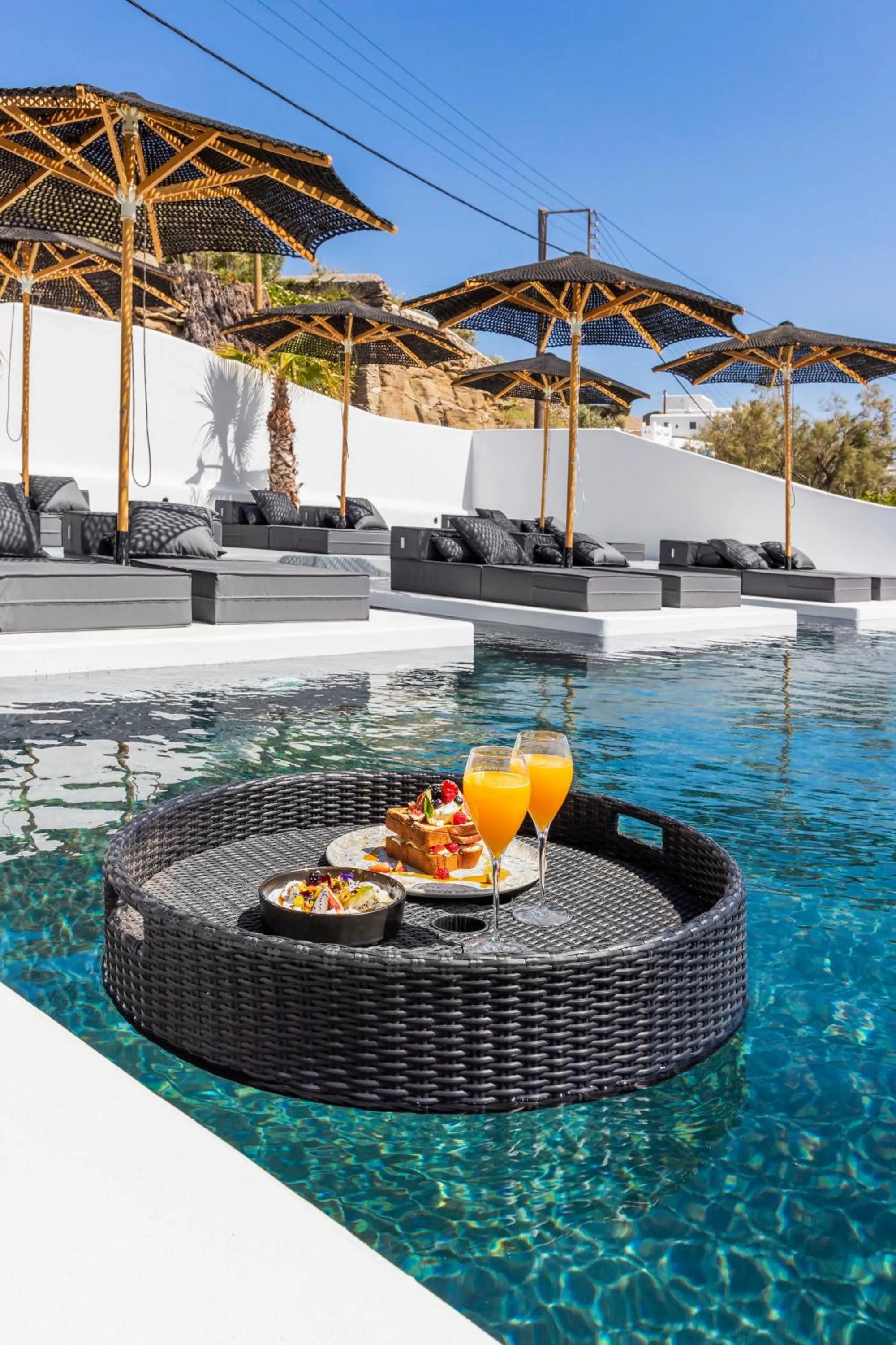 Pool view in Tagoo Black Mykonos