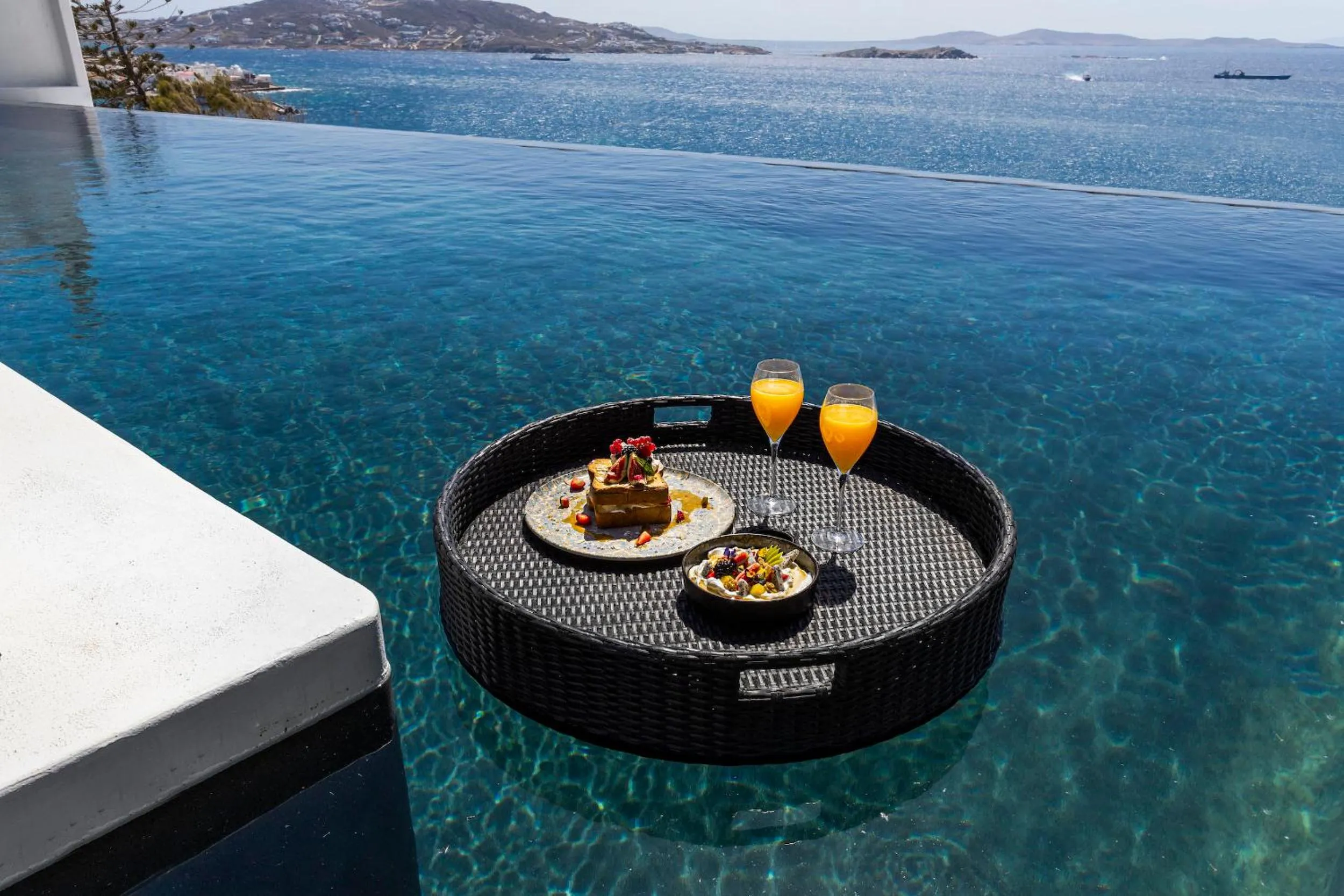 Pool view in Tagoo Black Mykonos