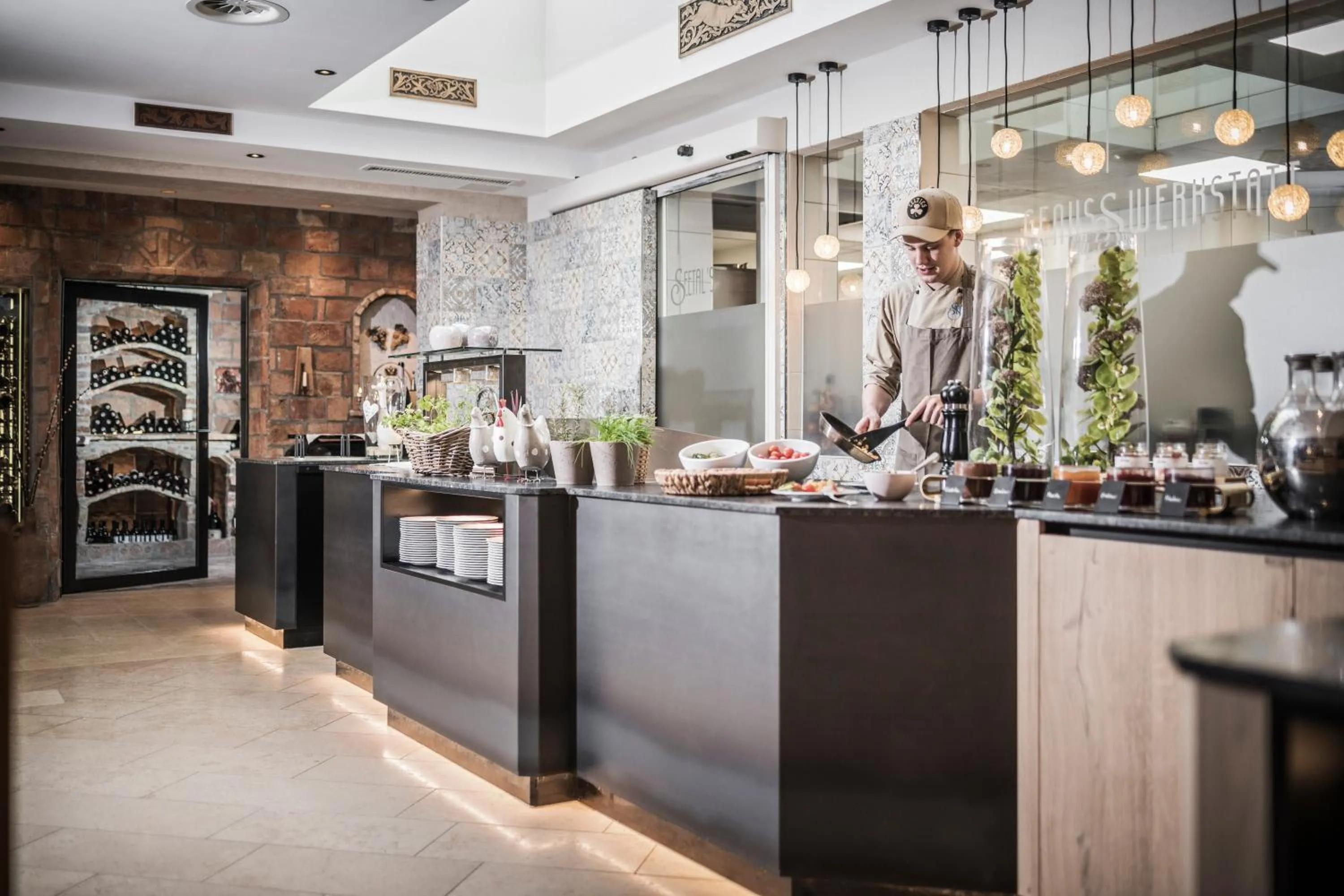 Kitchen or kitchenette in Alpin Family Resort Seetal