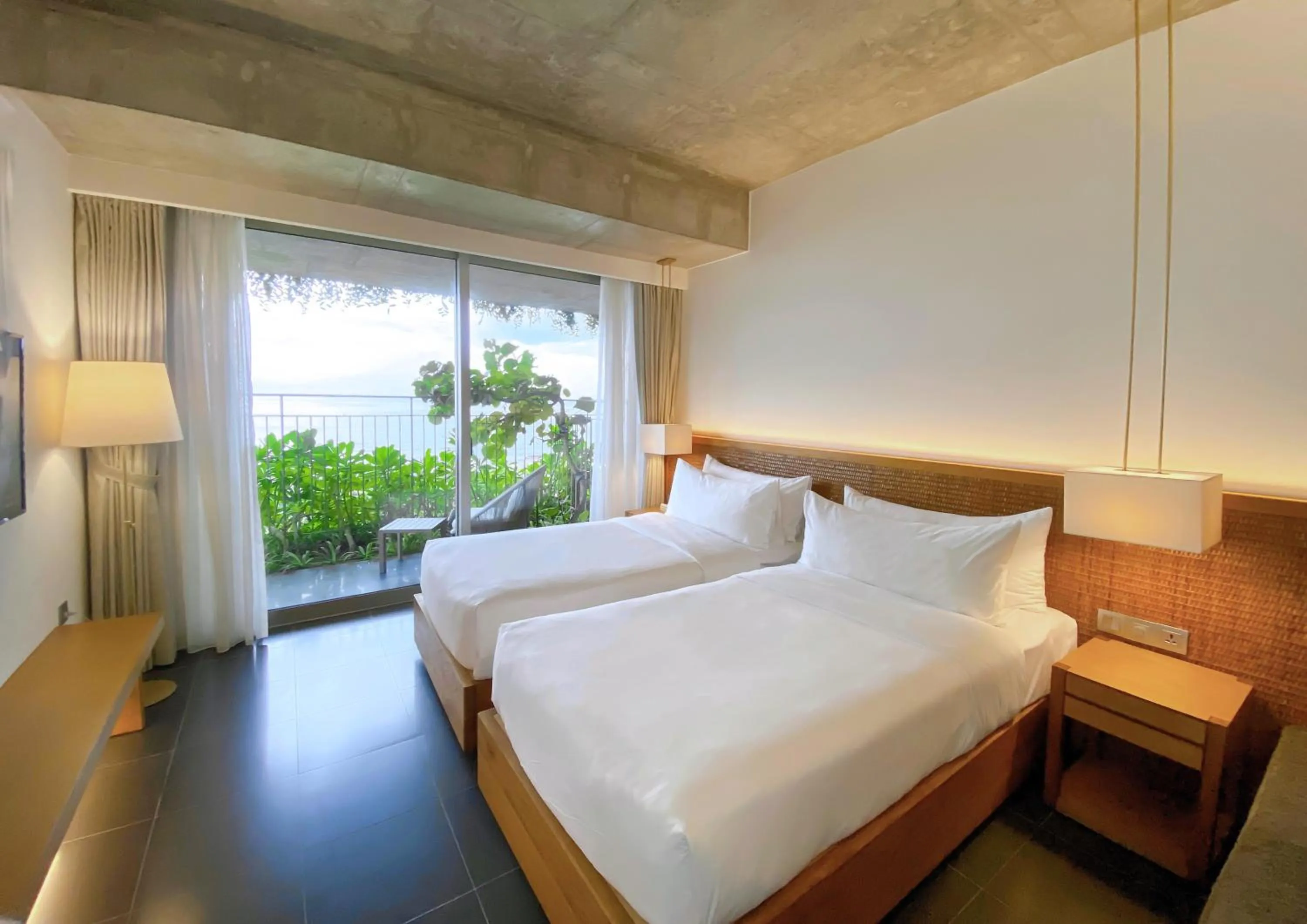 Balcony/Terrace, Bed in Chicland Boutique Danang Beach Hotel