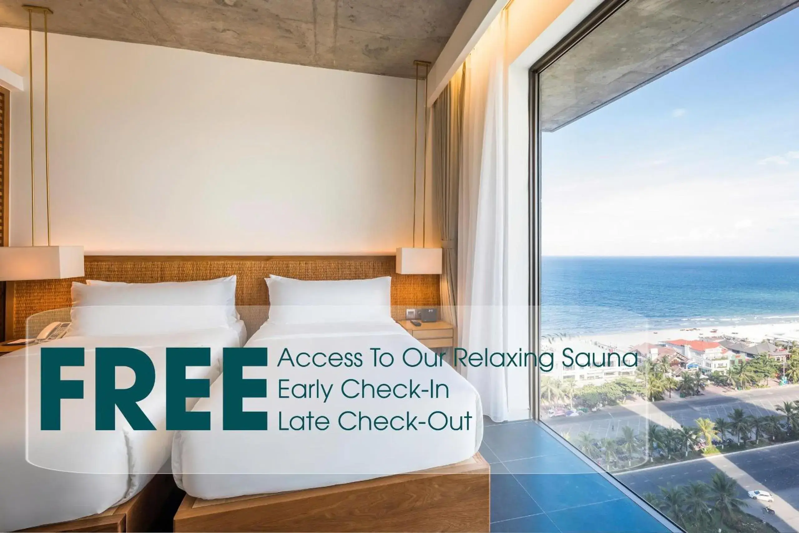 Superior Twin with Partial Sea View in Chicland Boutique Danang Beach Hotel Superior Twin with Partial Sea View in Chicland Boutique Danang Beach Hotel