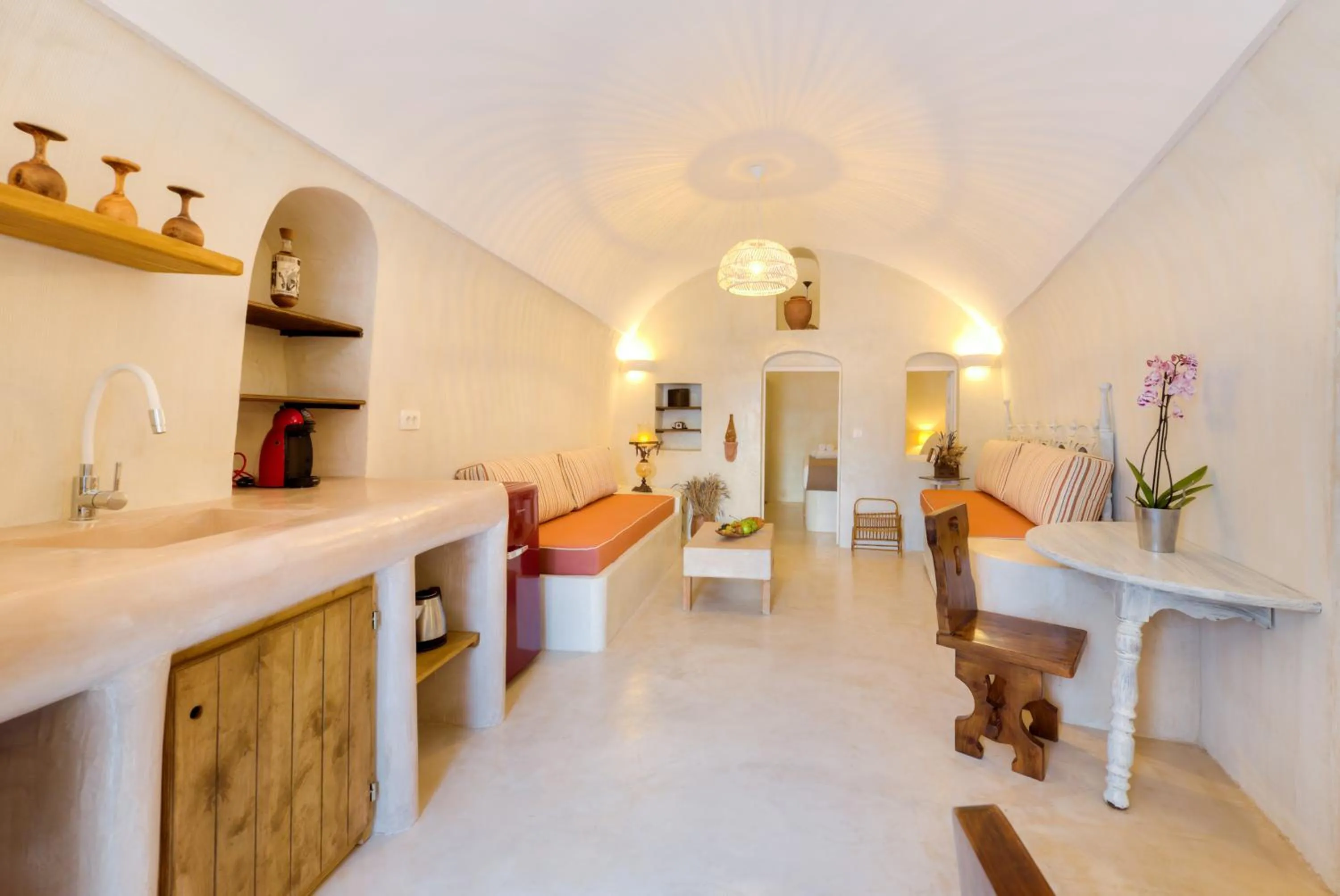 Living room in Pasithea Suites