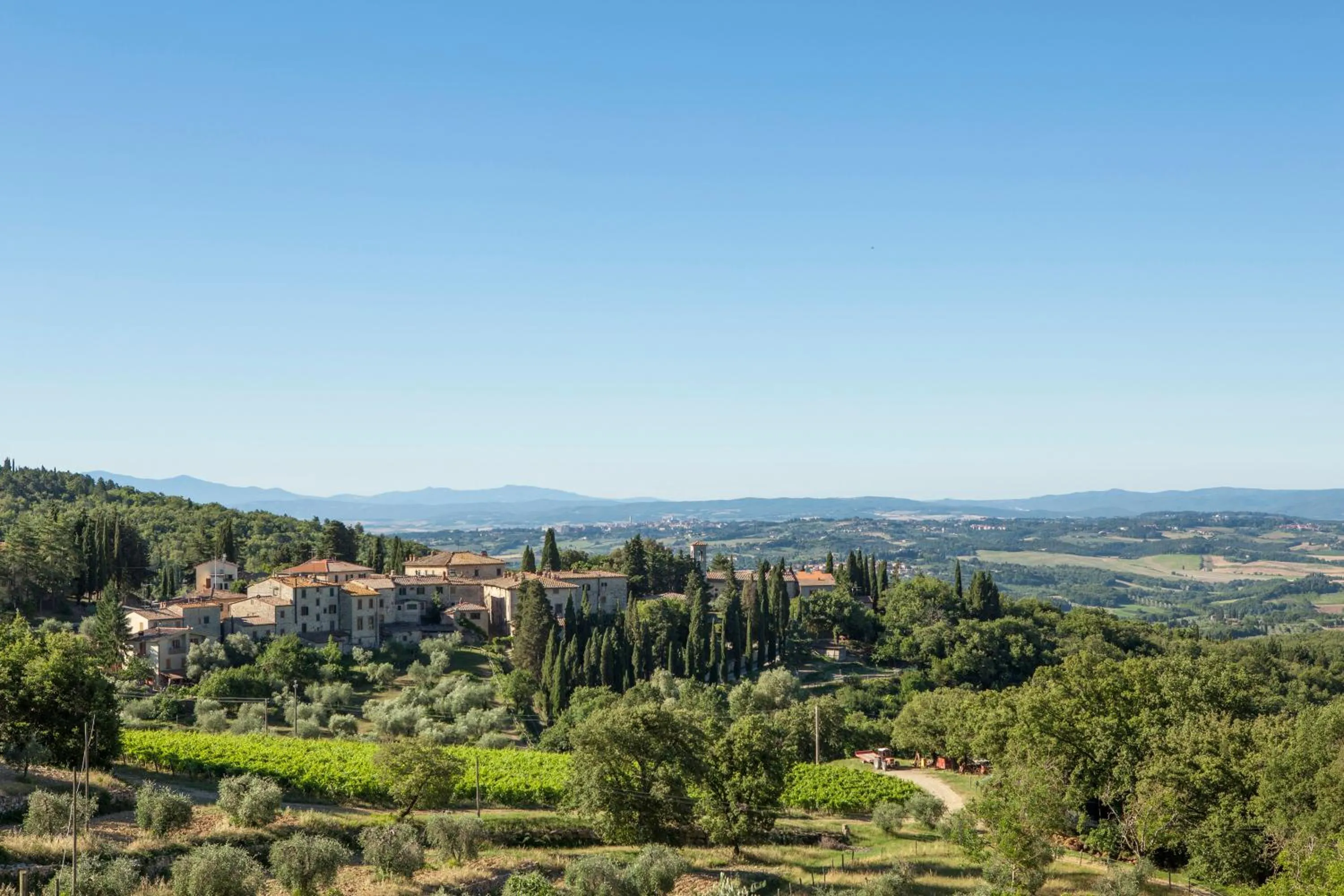 Bird's eye view in Castello di Fonterutoli Wine Resort