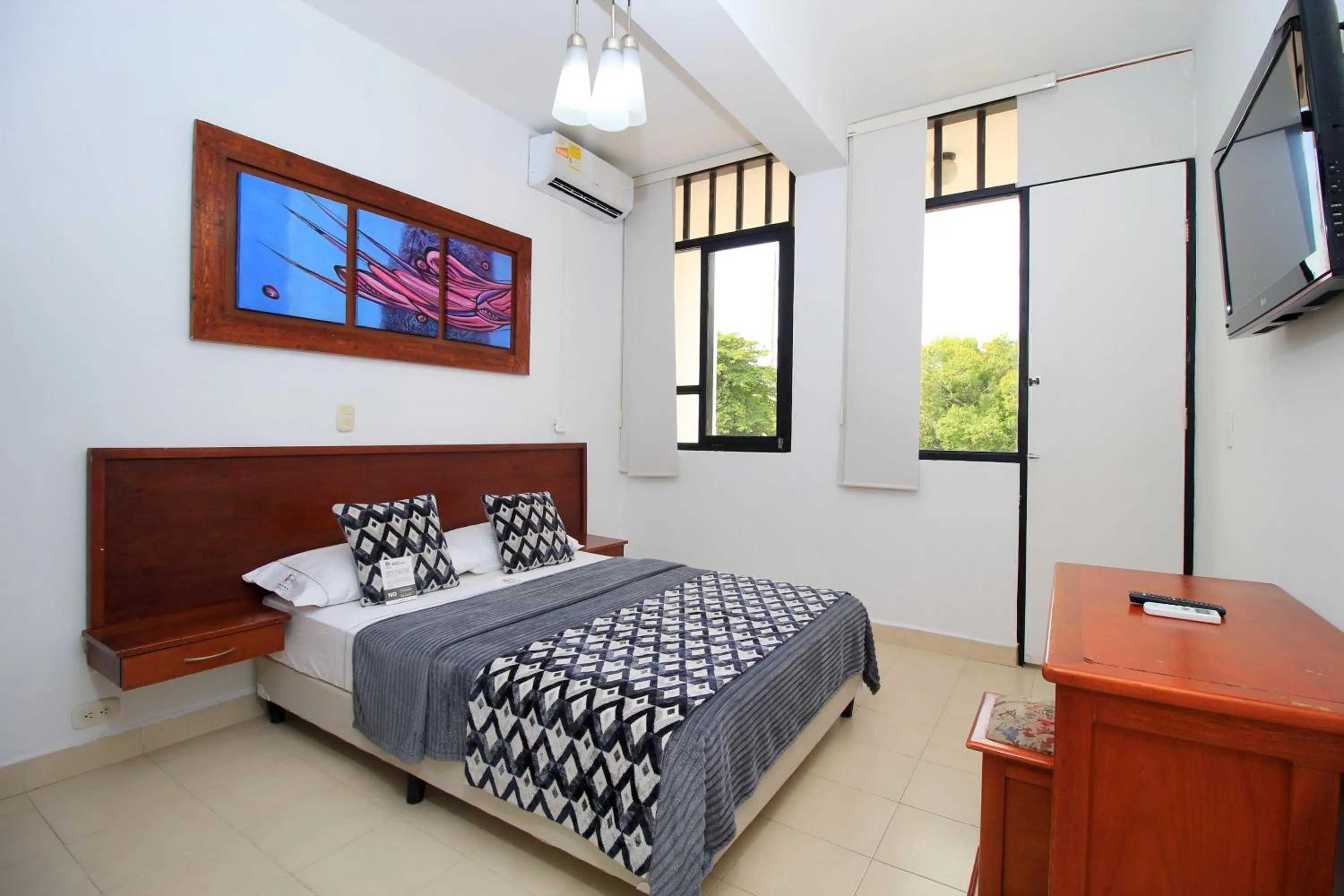 Bed in Hotel Emberá