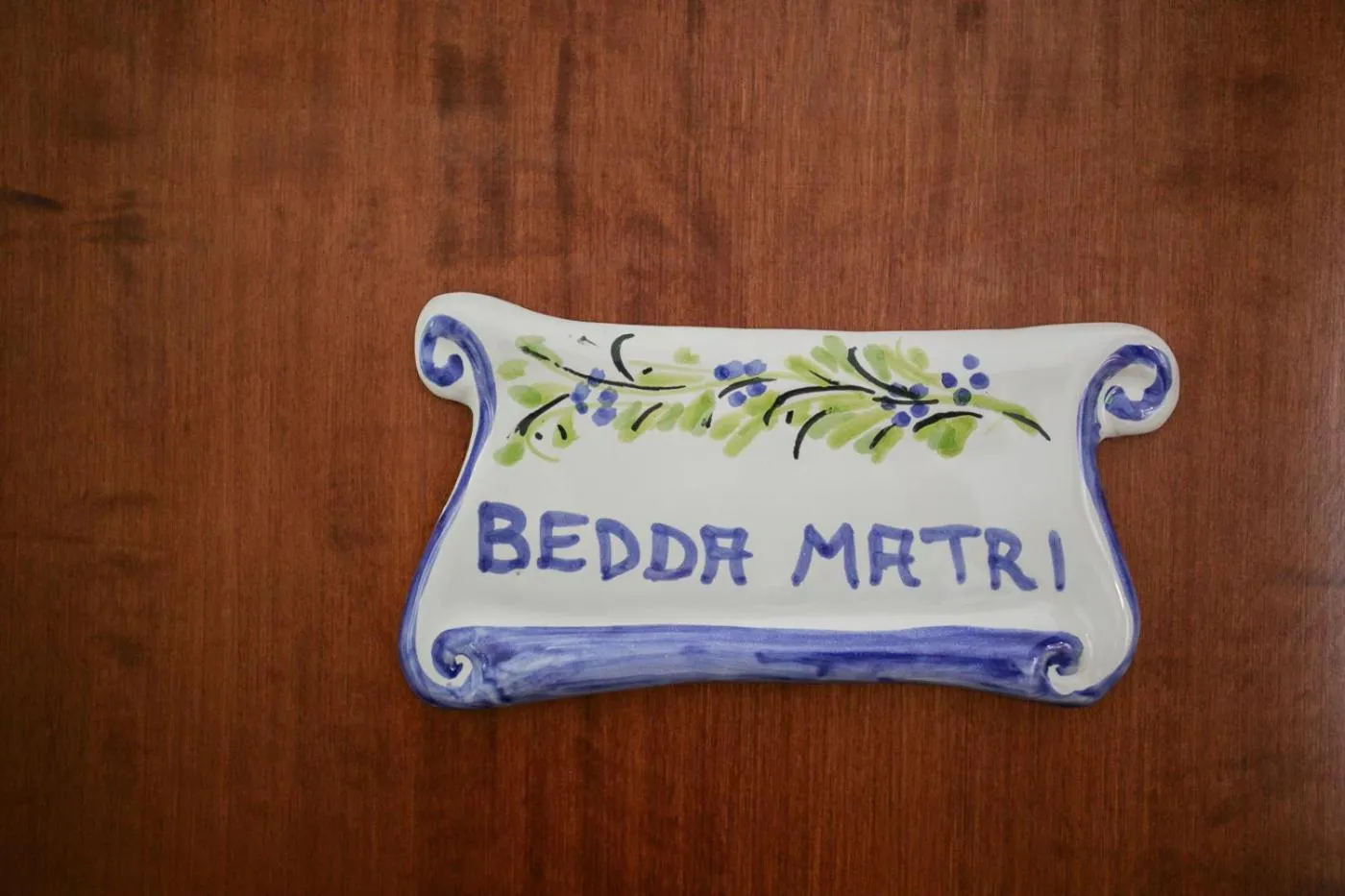 Text overlay in B&B Scirocco House