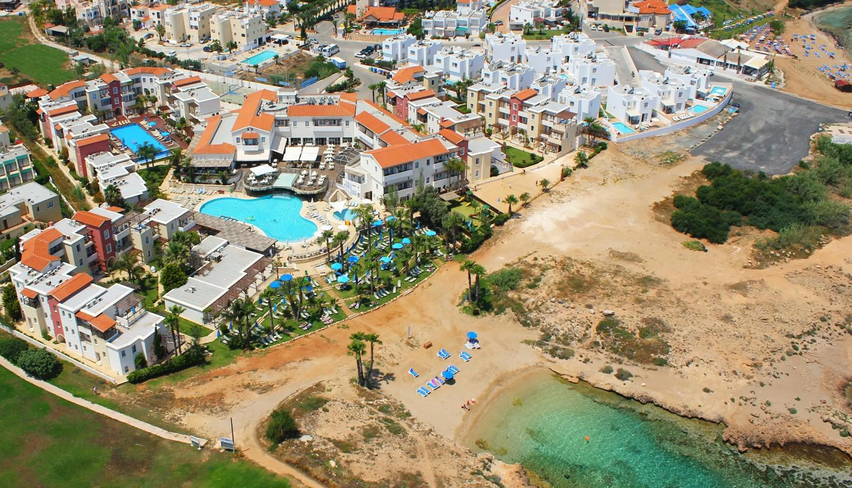 Bird's eye view in Althea Kalamies Luxury Villas