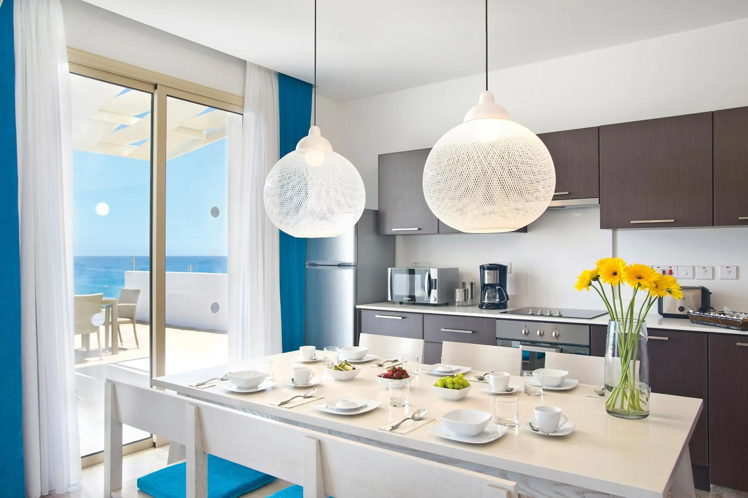 Kitchen or kitchenette in Althea Kalamies Luxury Villas