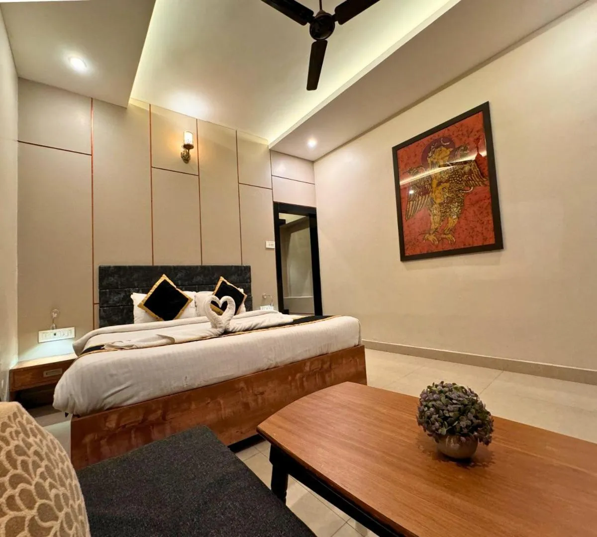 Bed in Hotel Runway Inn