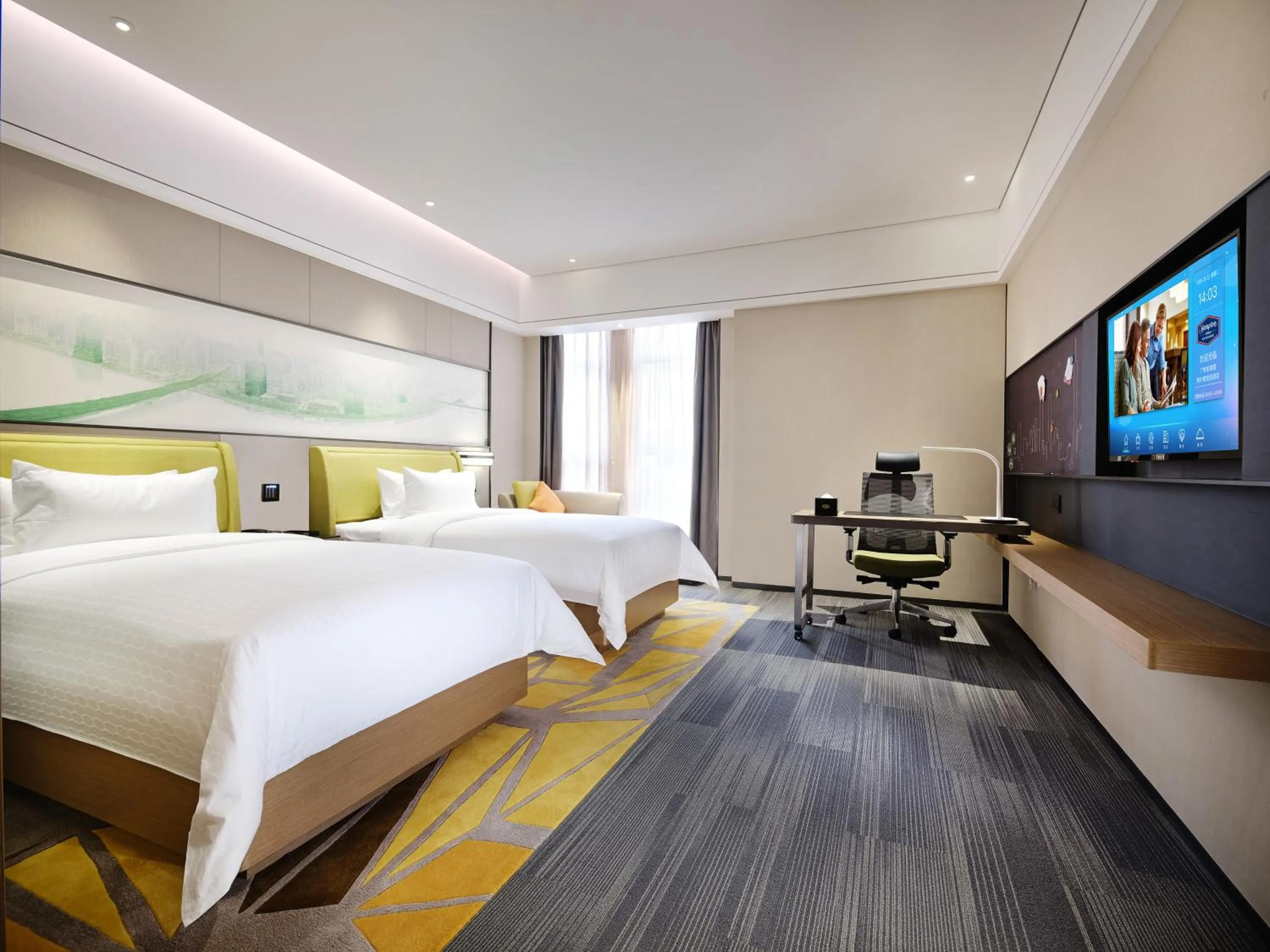 Photo of the whole room, Bed in Hampton by Hilton Guangzhou Dongxiaonan