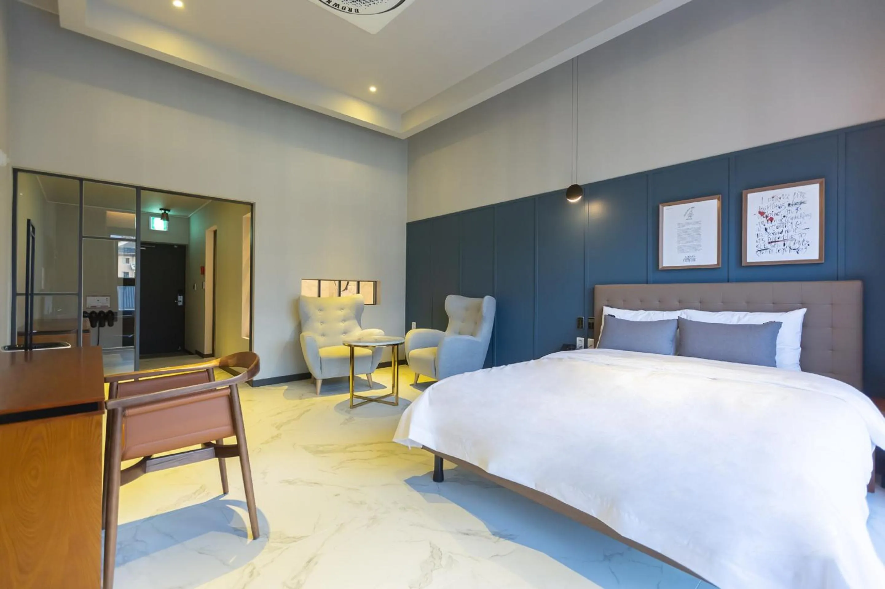 Bed in Brown Dot Hotel Gyeongju