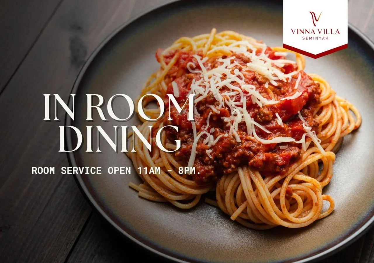 Food and drinks in Vinna Villa Seminyak by The Wina Resorts