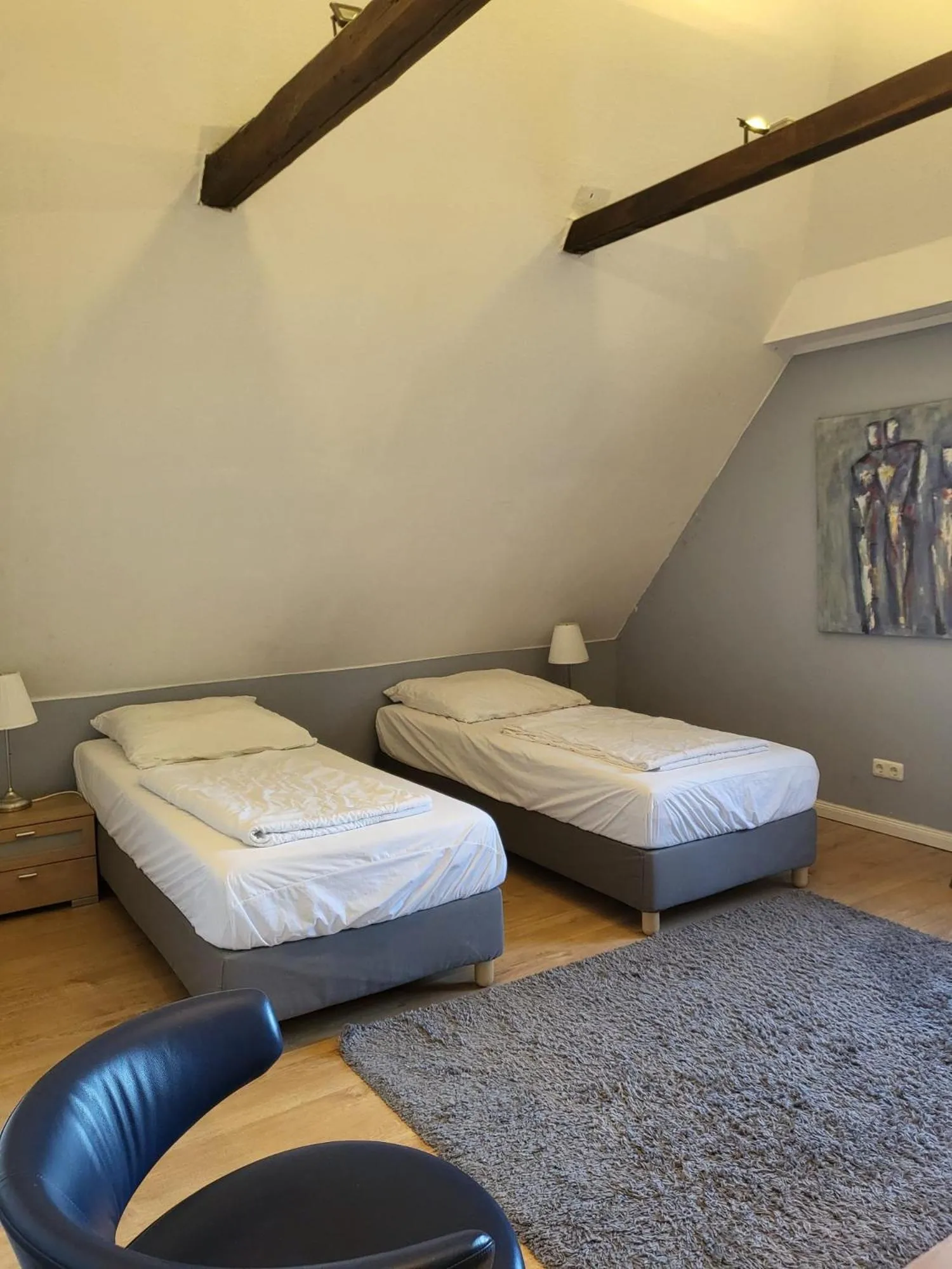 Bed in Ferienhaus Strandoase