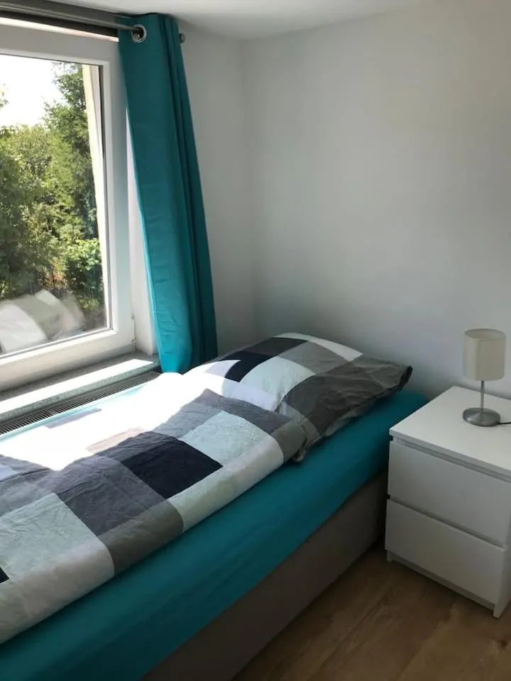 Bed in Ferienhaus Strandoase