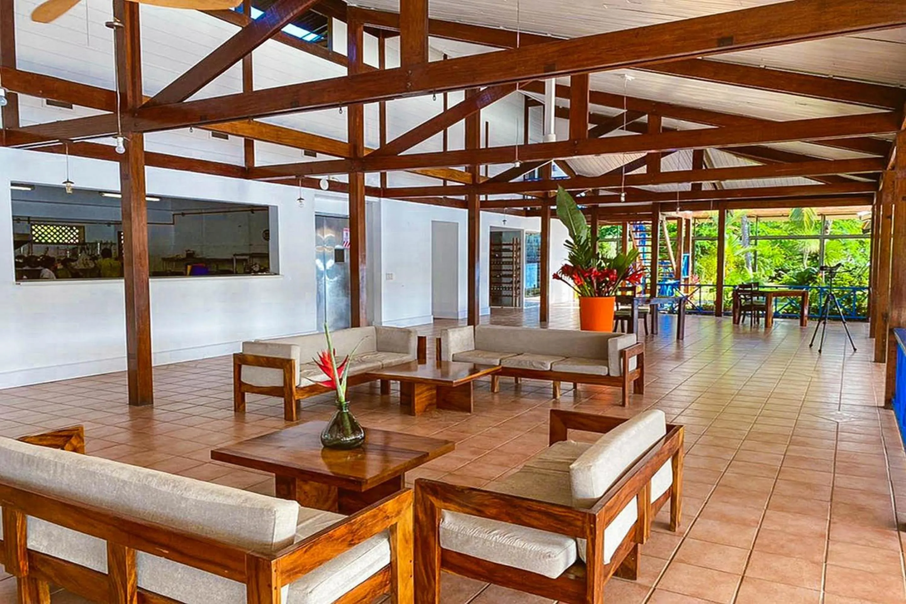 Living room in Tortuga Lodge