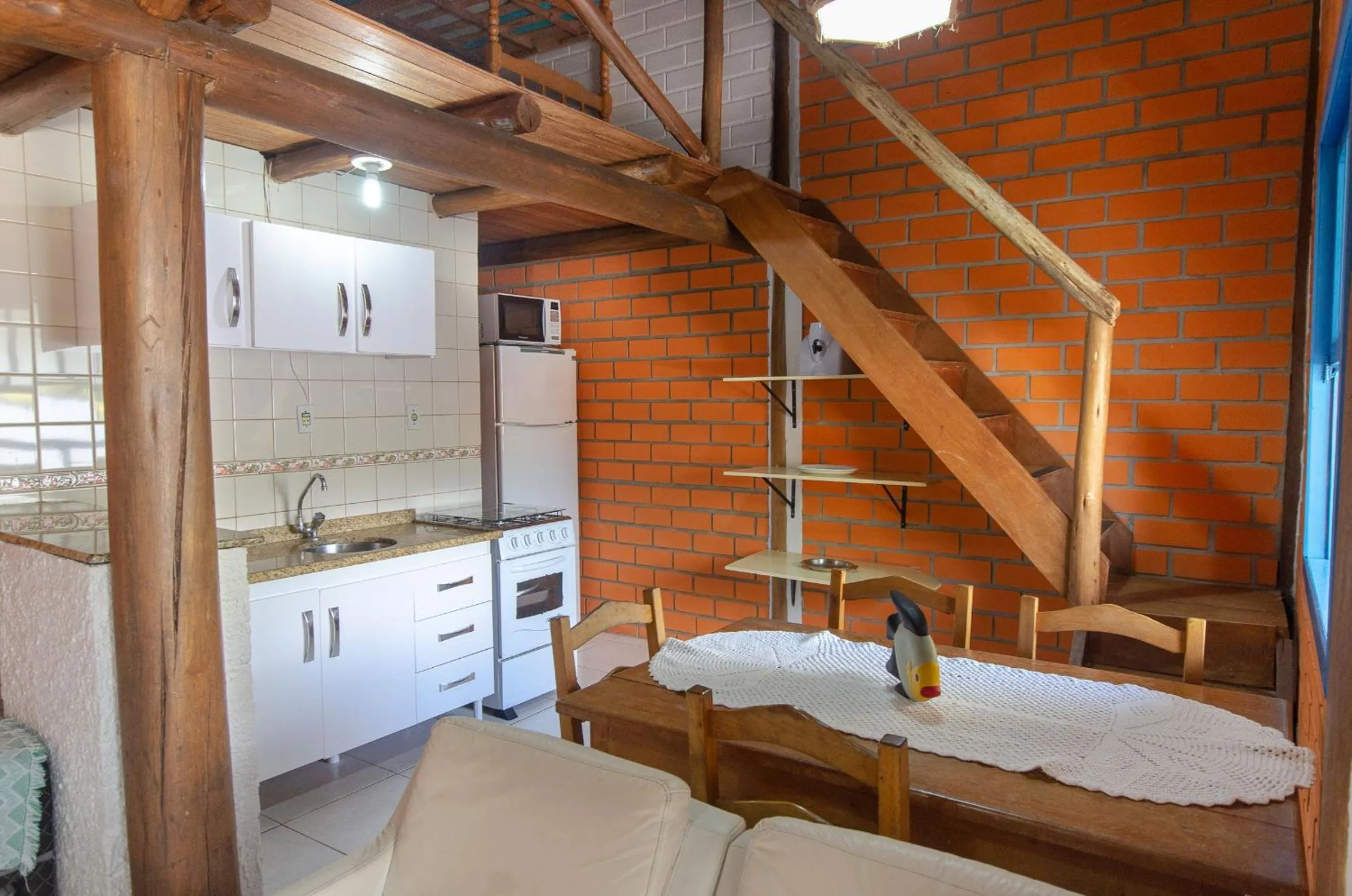 Kitchen or kitchenette in Pousada Oceânica