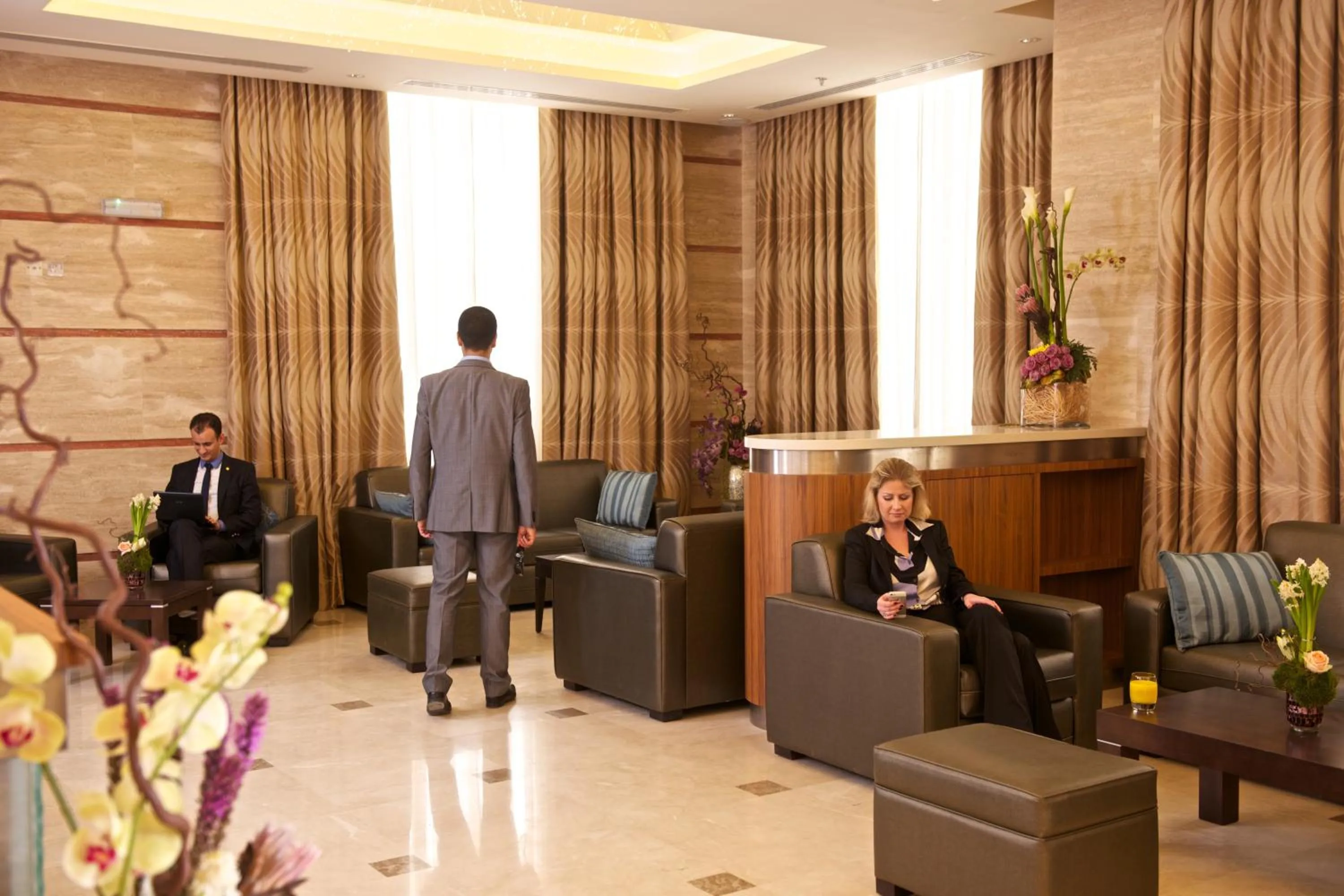 Lobby or reception in The Royal Riviera Hotel Doha