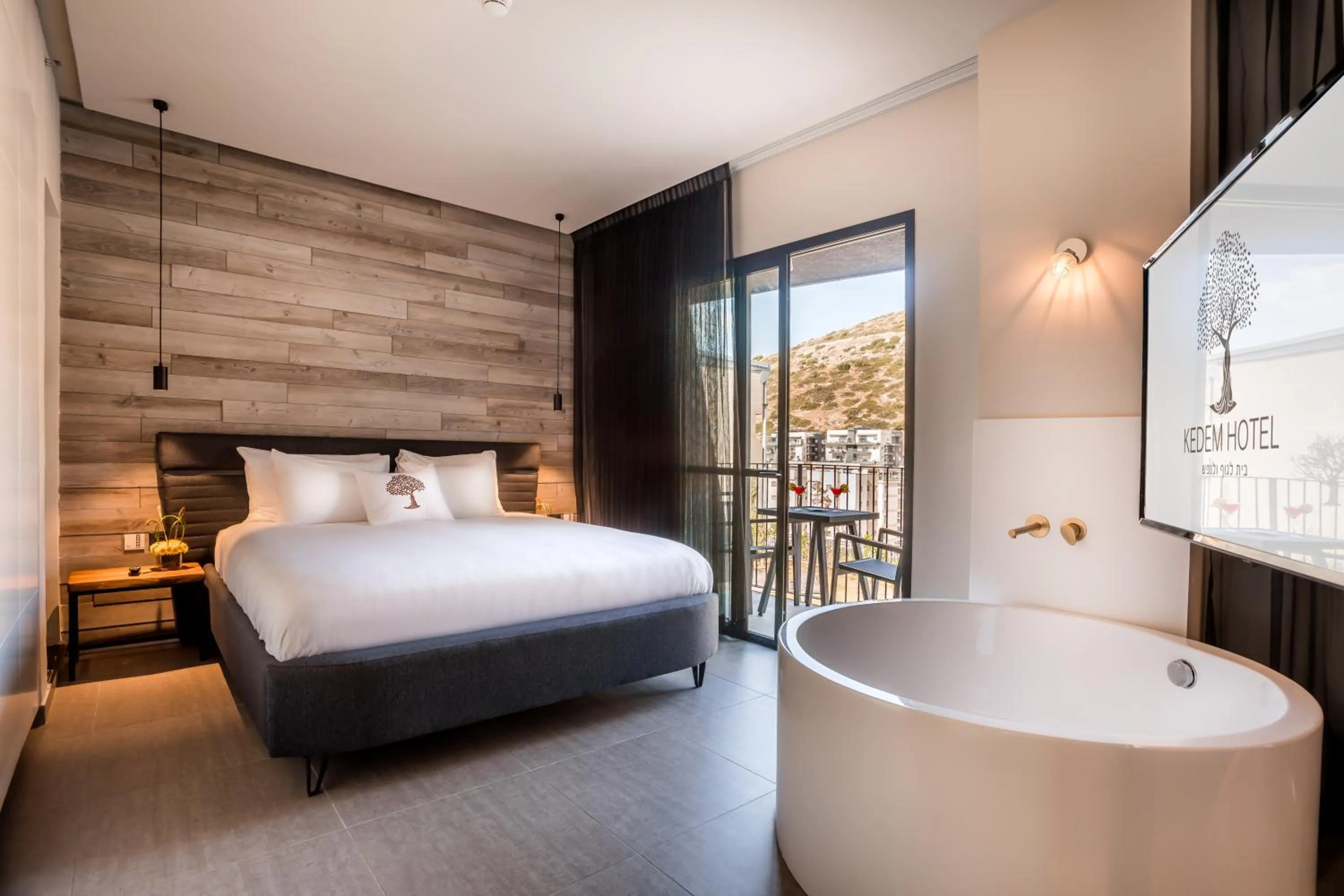 Photo of the whole room, Bed in Kedem Hotel - Adults Only