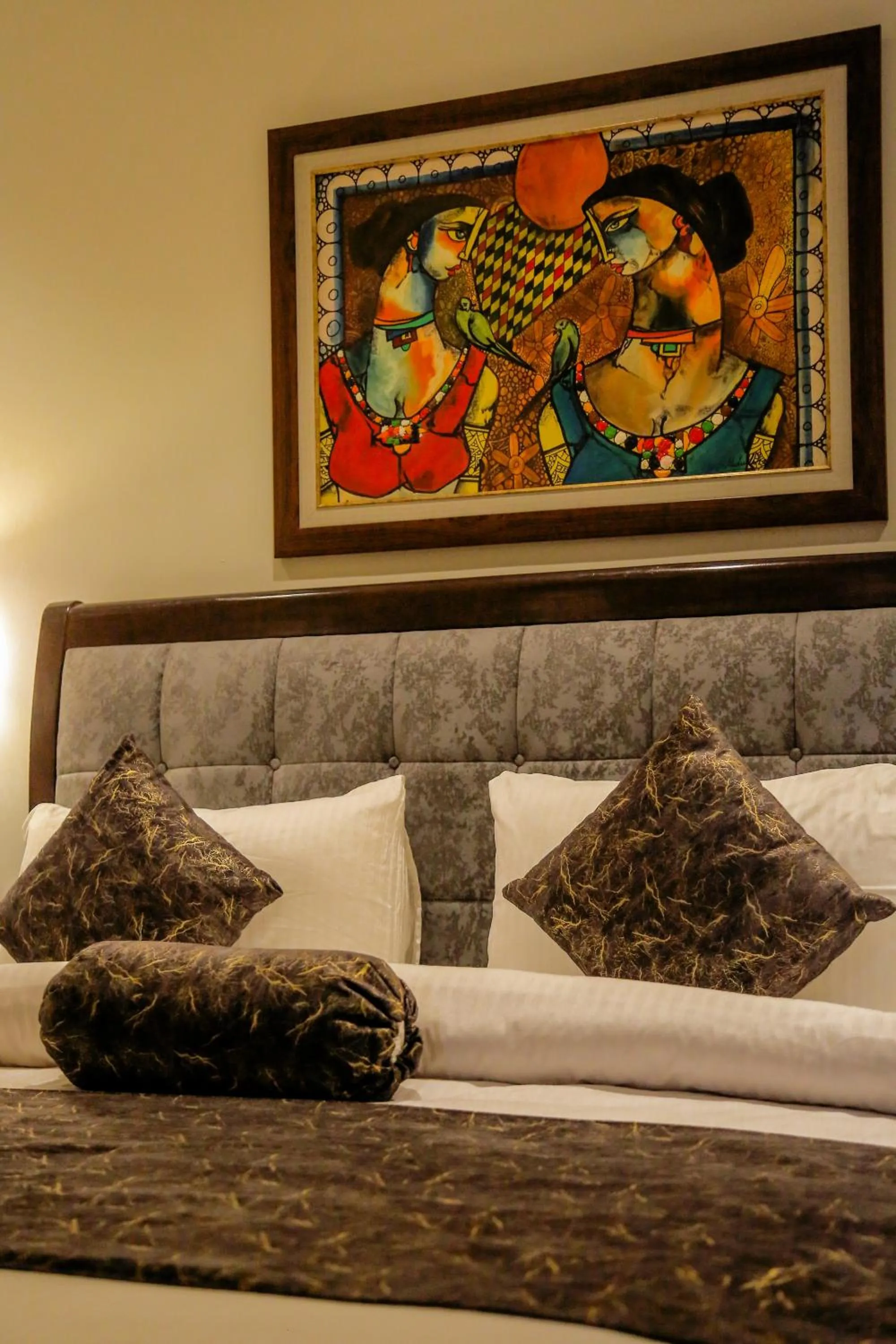 Decorative detail, Bed in Premier Inn Gulberg Lahore