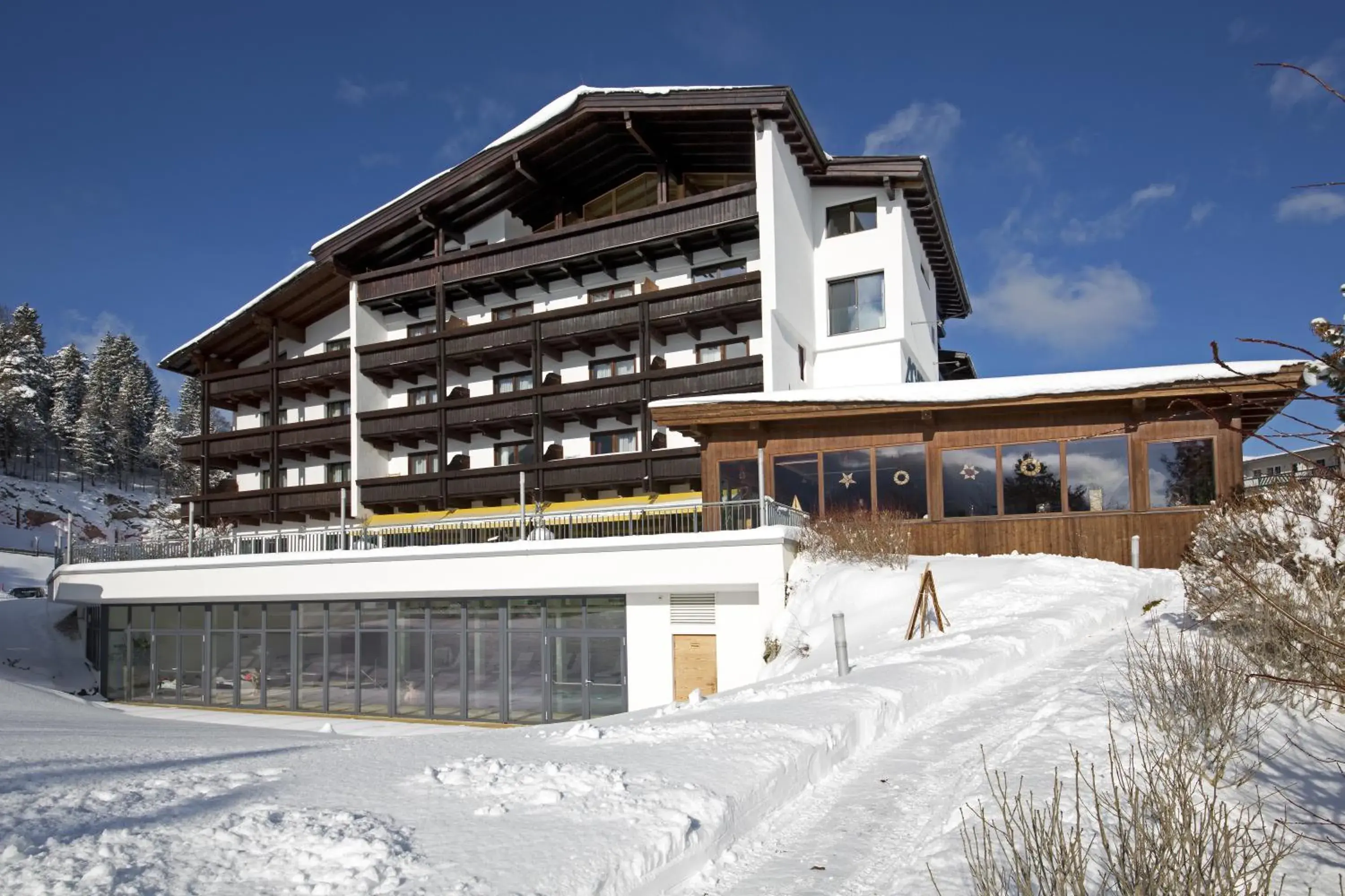 Property building, Winter in Hotel Achentalerhof