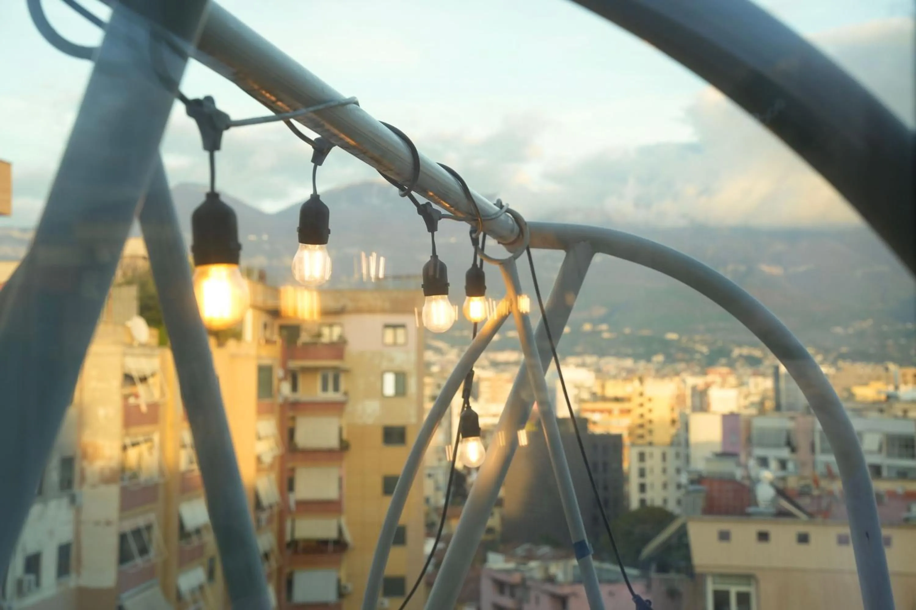 City view in Rooftop Tirana