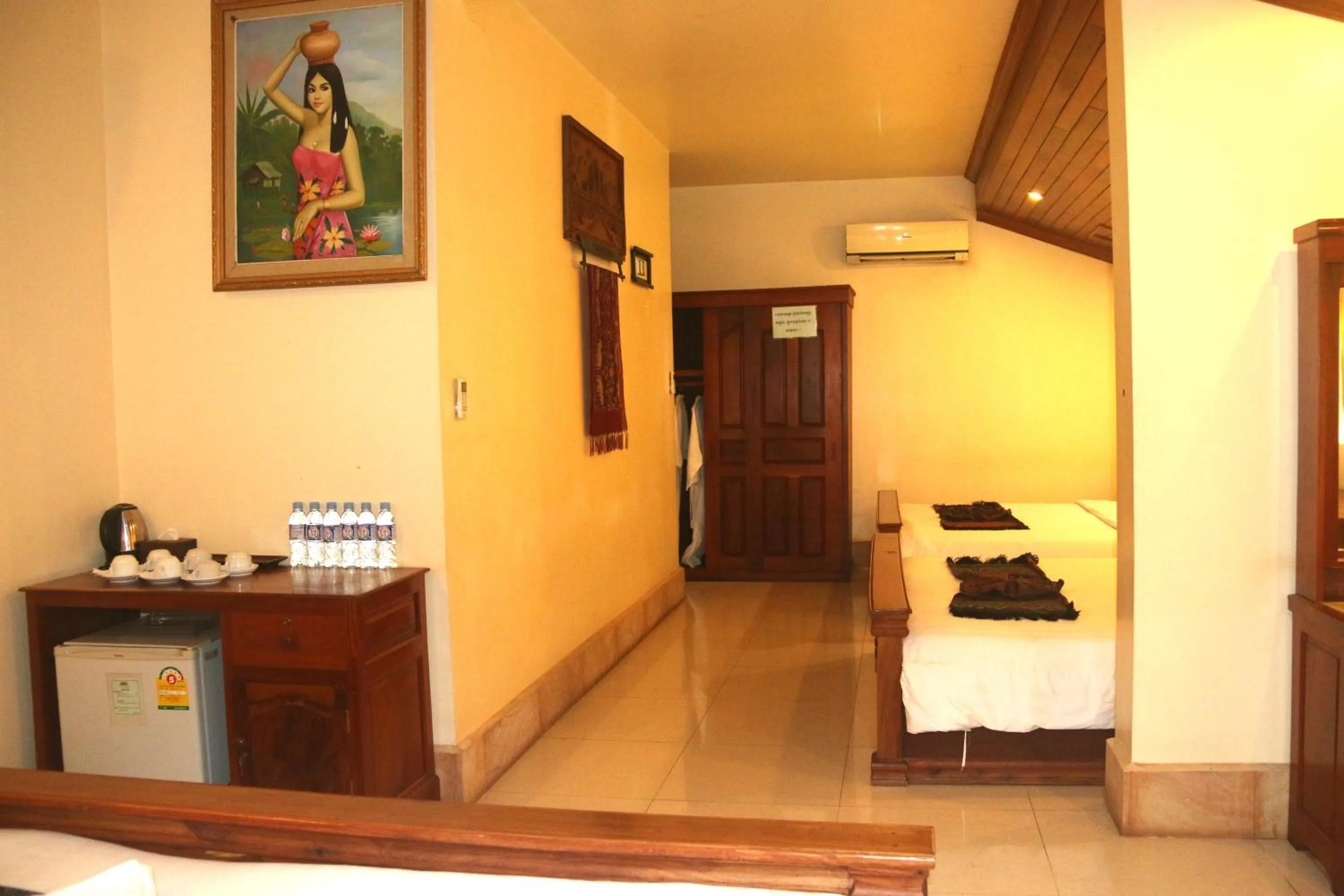 Bed in Shining Angkor Apartment Hotel