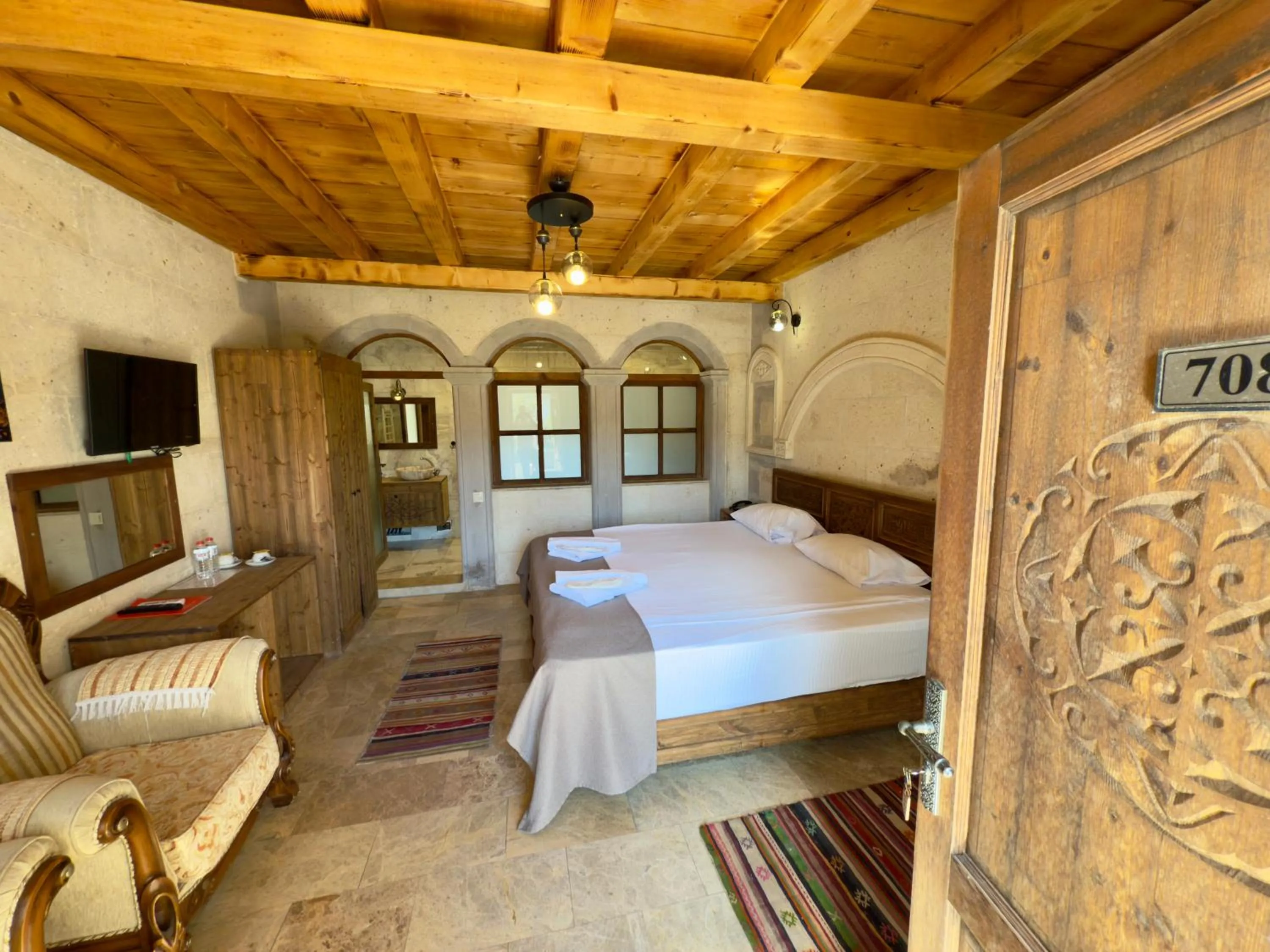 Bedroom, Bed in Cappadocia Caves Hotel
