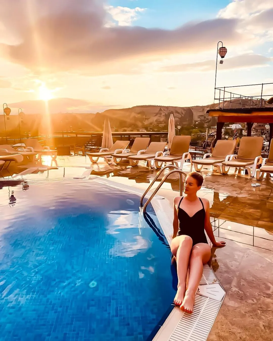 Swimming pool in Cappadocia Caves Hotel