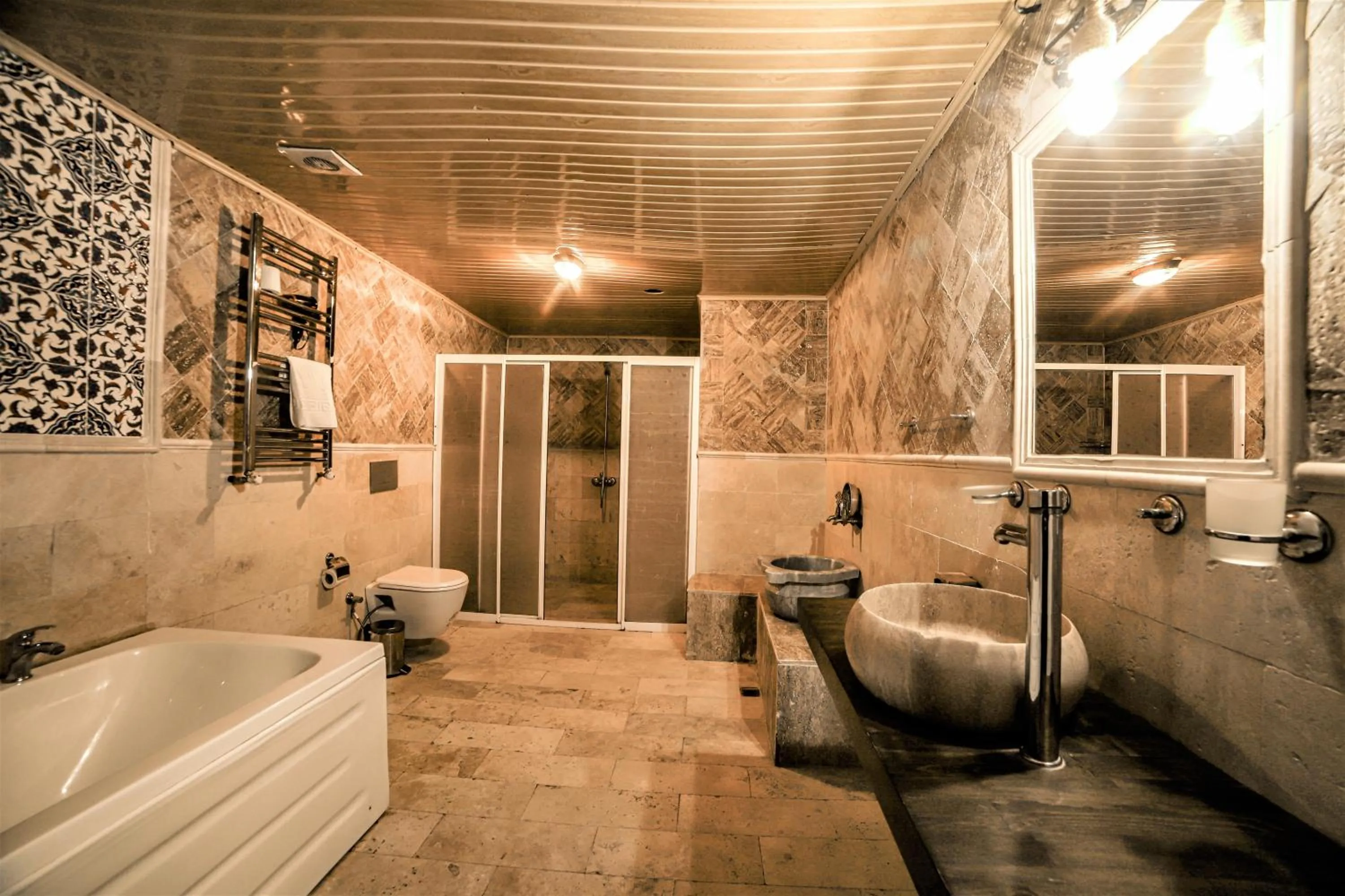 Shower in Cappadocia Caves Hotel