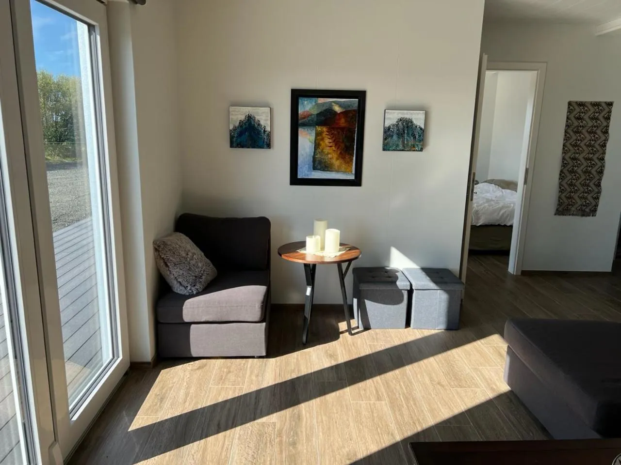 Living room in Lækjarkot Rooms and Cottages with Kitchen