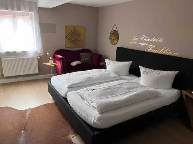 Bedroom, Bed in Hotel Inselhof