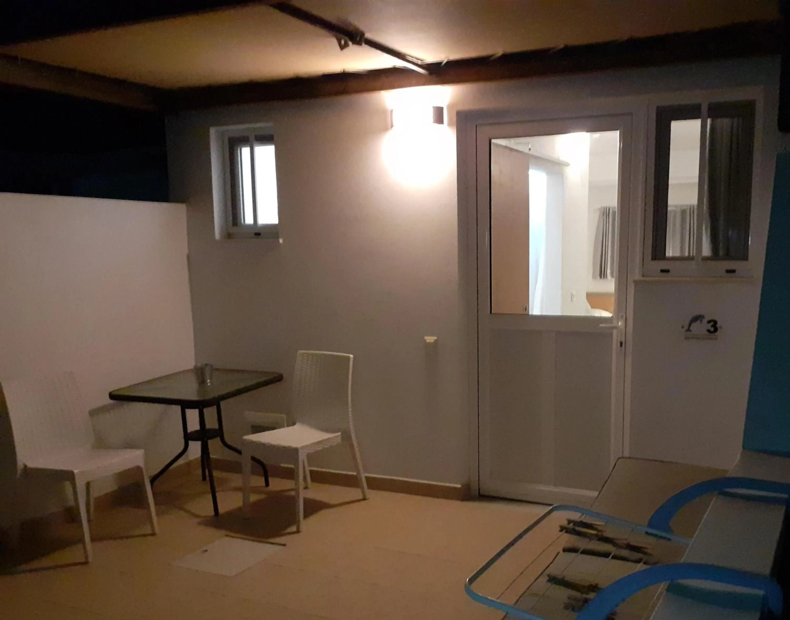 Patio in Delphini Studios - for the disabled