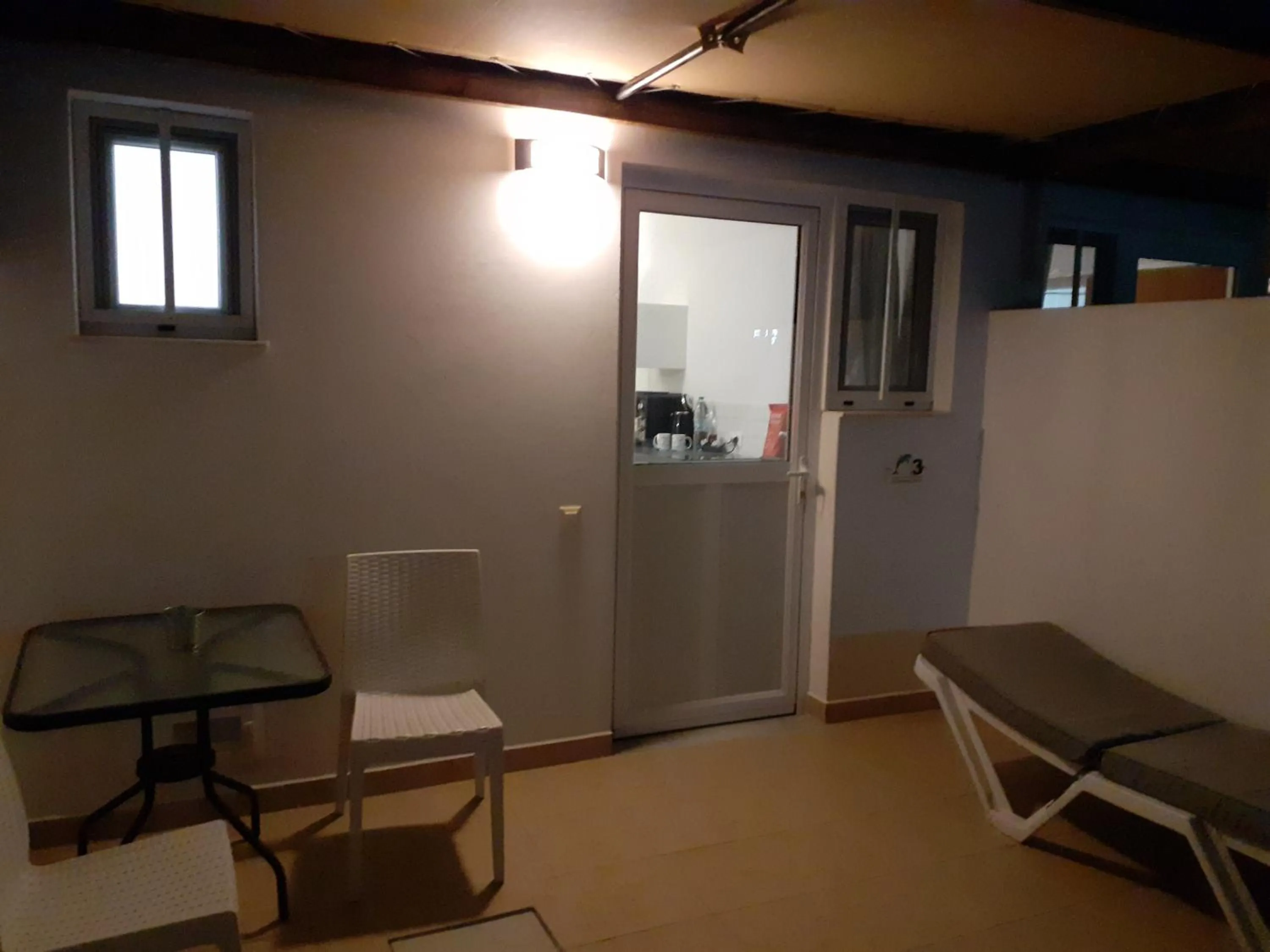 Patio in Delphini Studios - for the disabled