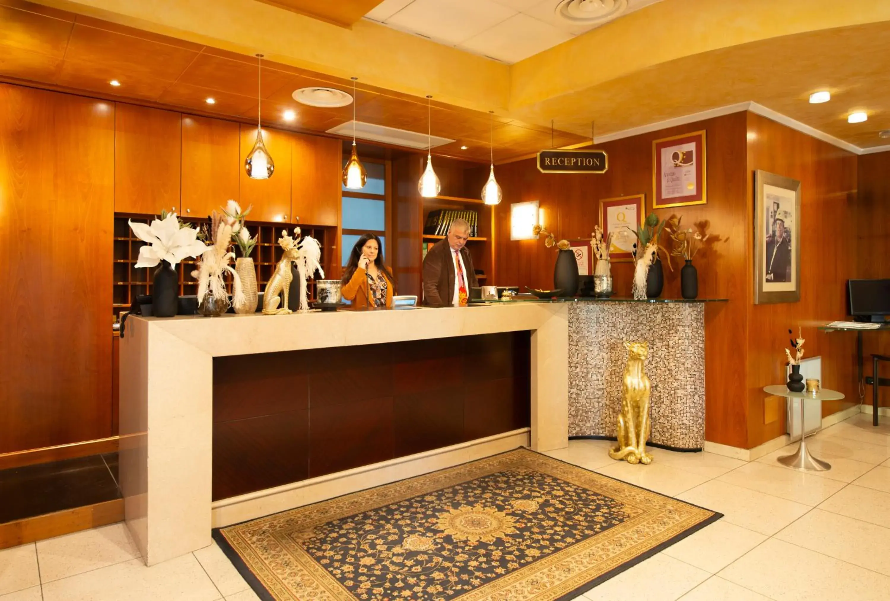 Lobby or reception in Castagna Palace Hotel & Restaurant Lobby or reception in Castagna Palace Hotel & Restaurant