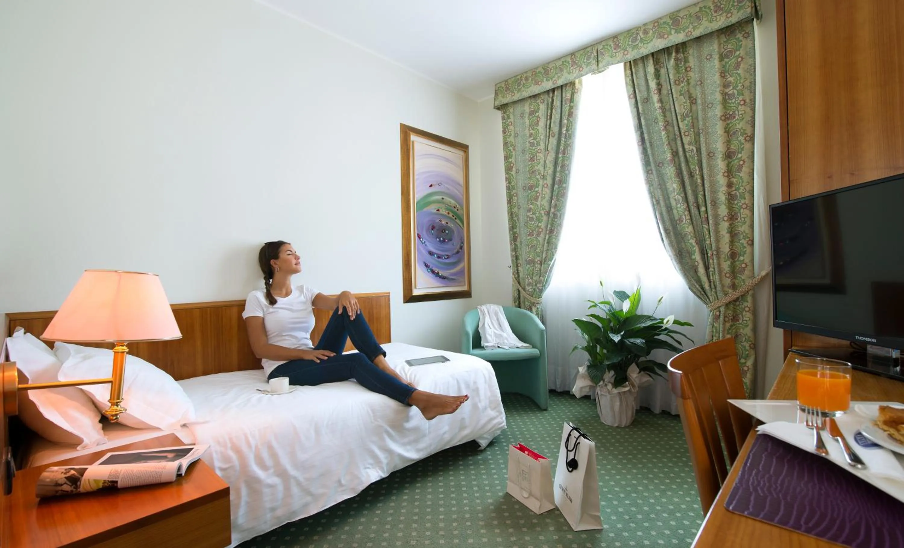 Bed in Castagna Palace Hotel & Restaurant