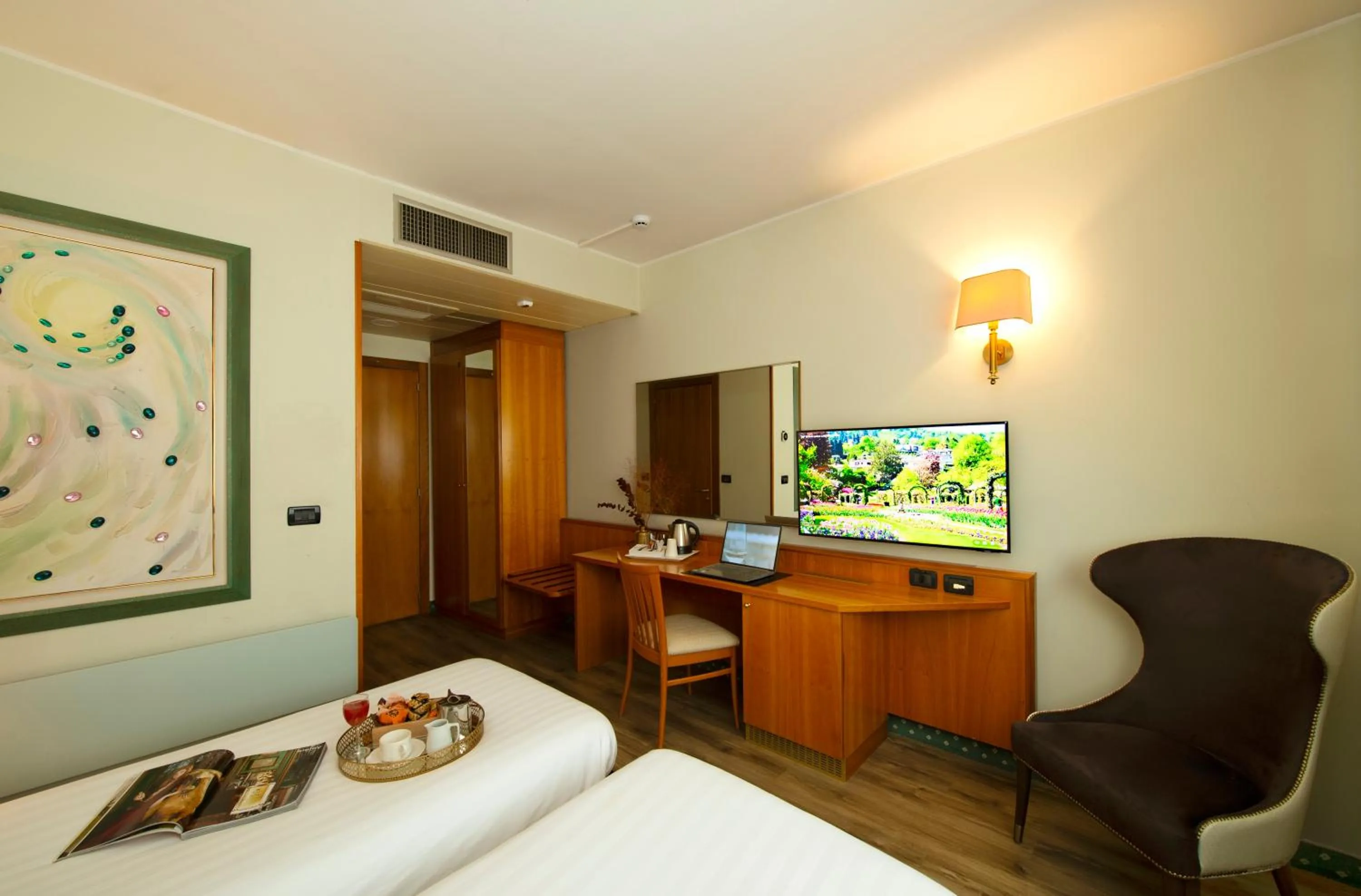 Bed in Castagna Palace Hotel & Restaurant