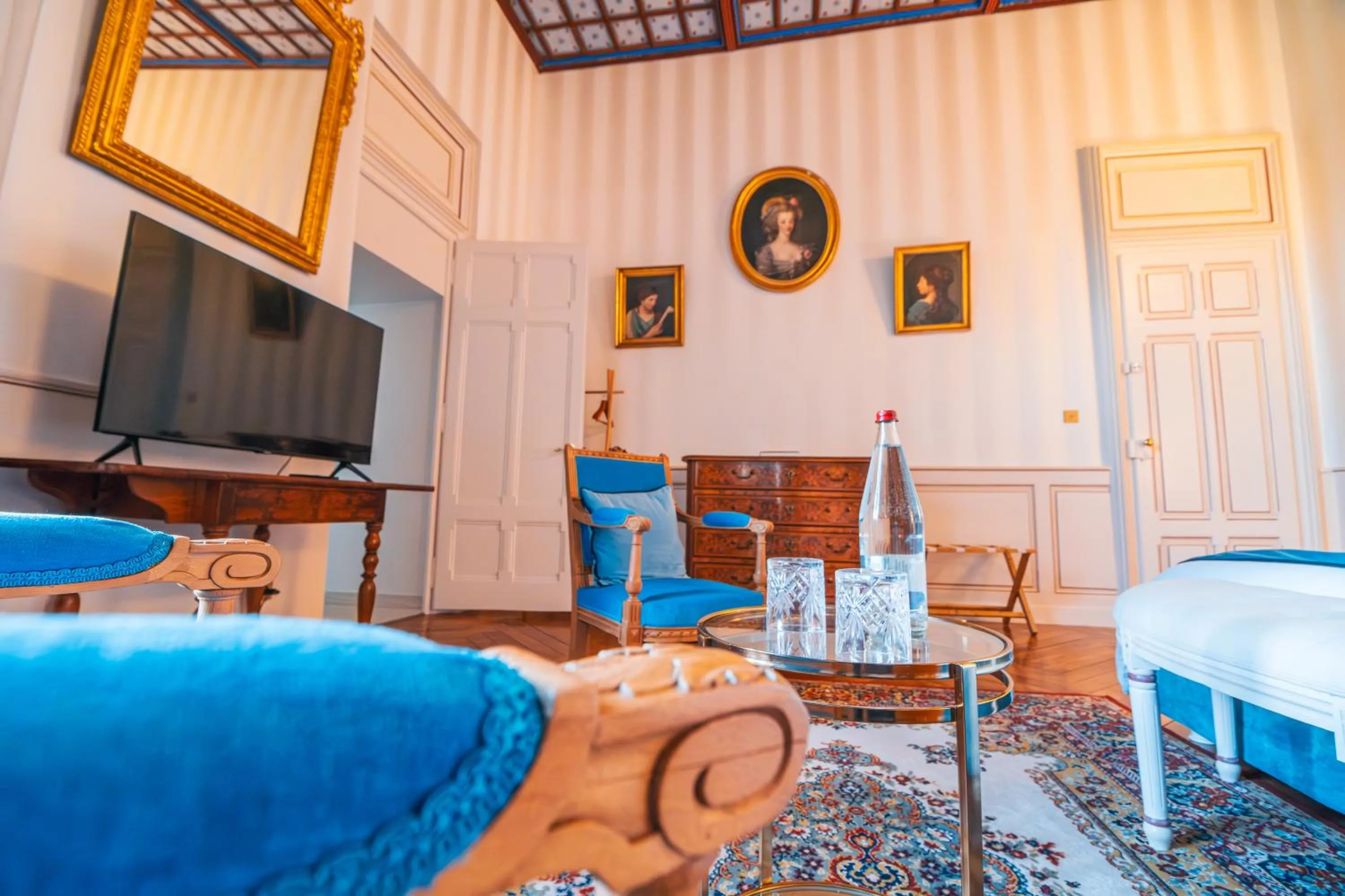 Communal lounge/ TV room in Château de Thorens